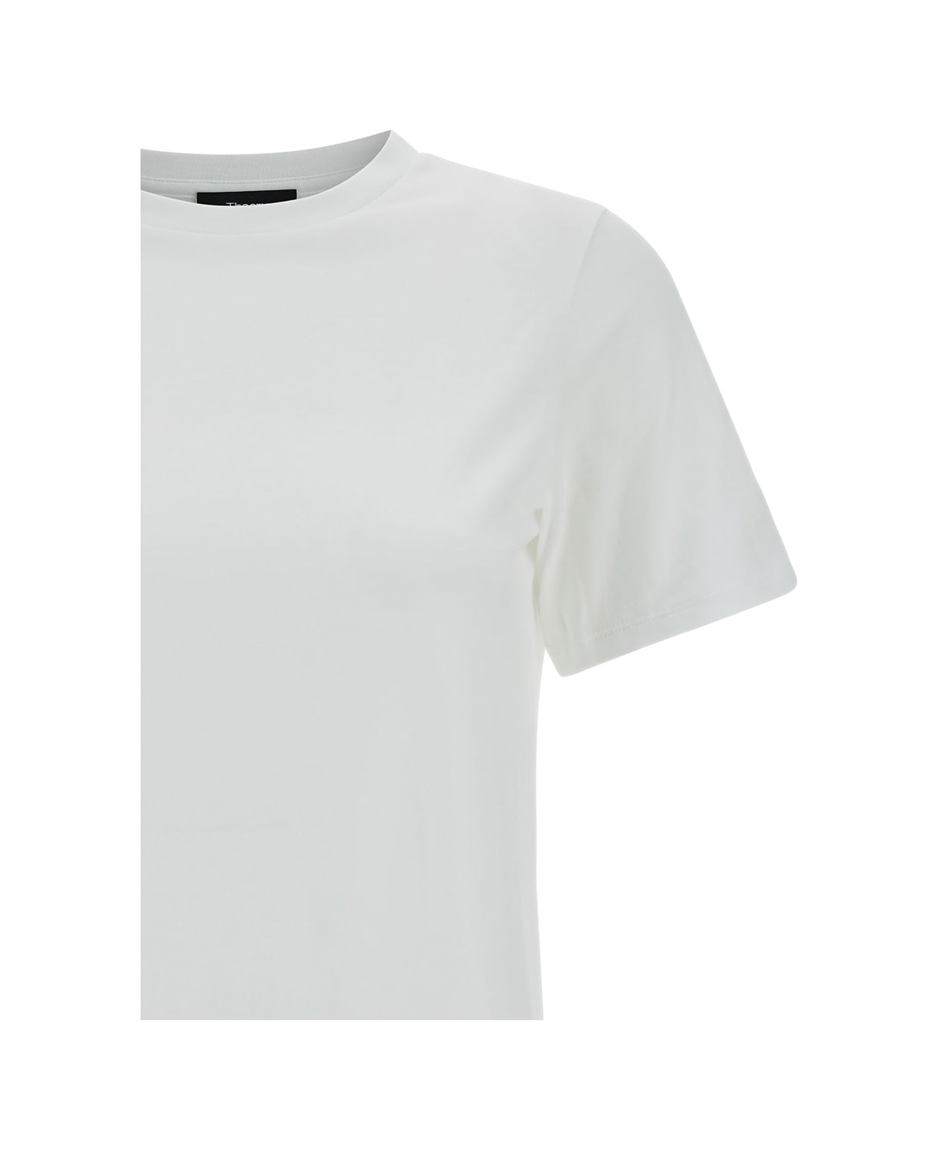 Theory White Crewneck T-shirt In Cotton Woman - White