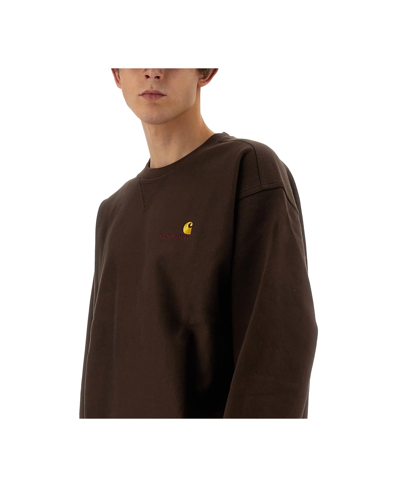 Carhartt Sweatshirt With Logo - BROWN