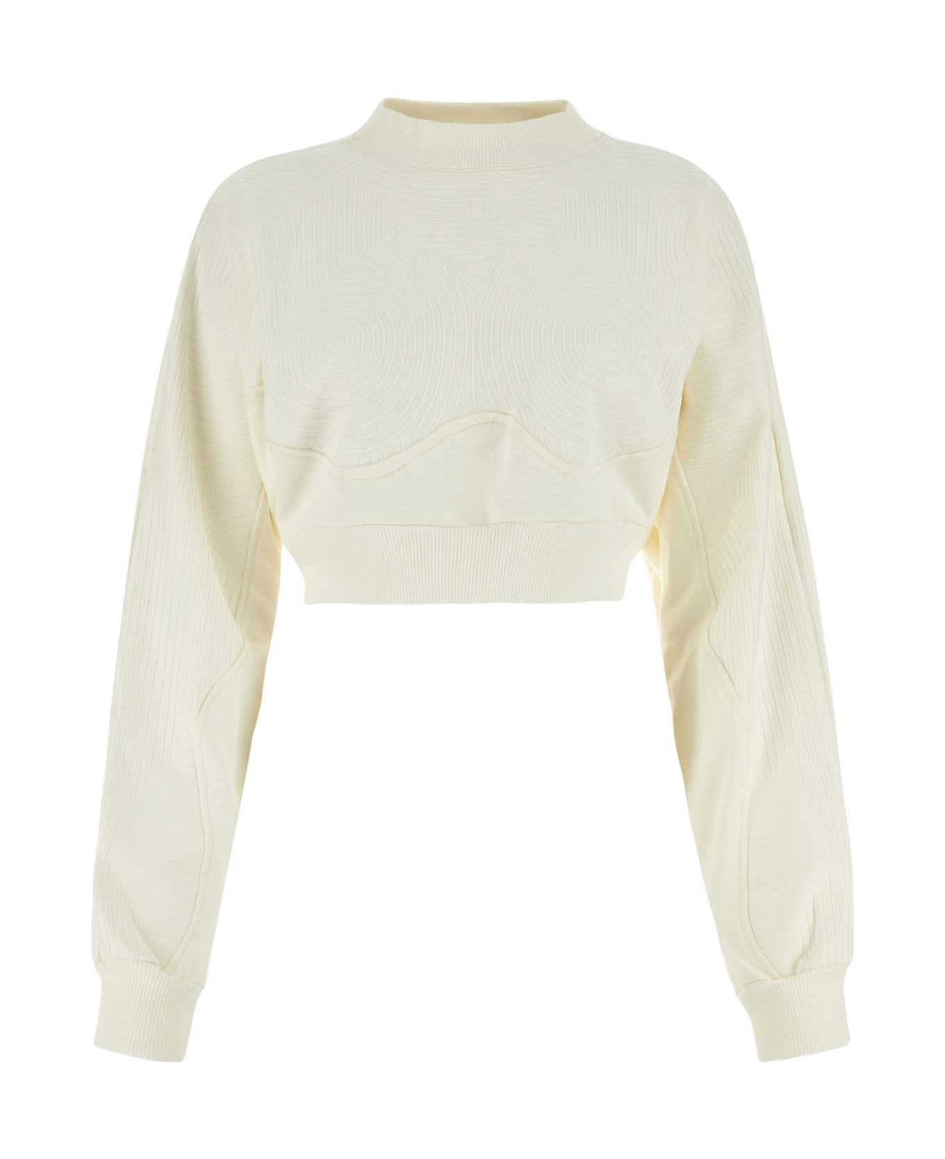 Off-White Ivory Cotton Oversize Sweatshirt - WHTWHT