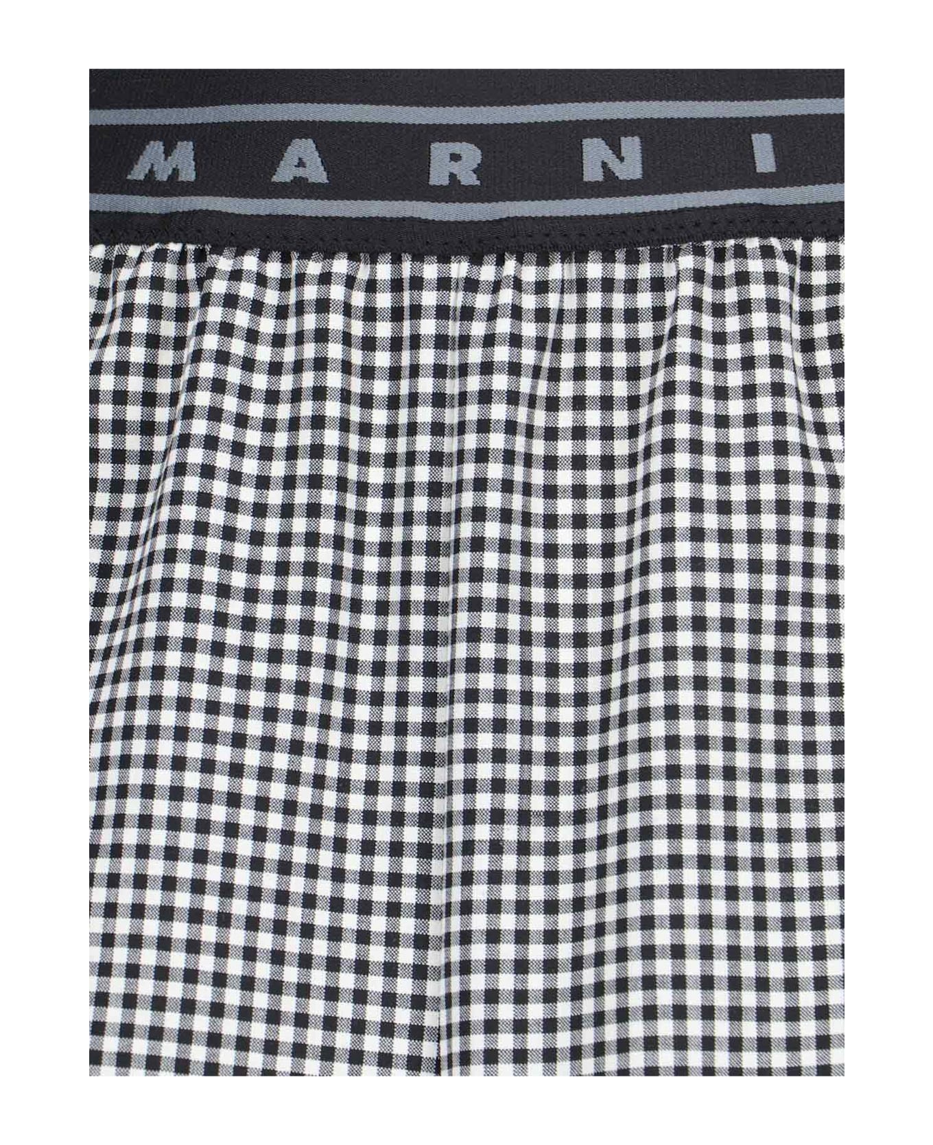 Marni Plaid Palazzo Pants - Black