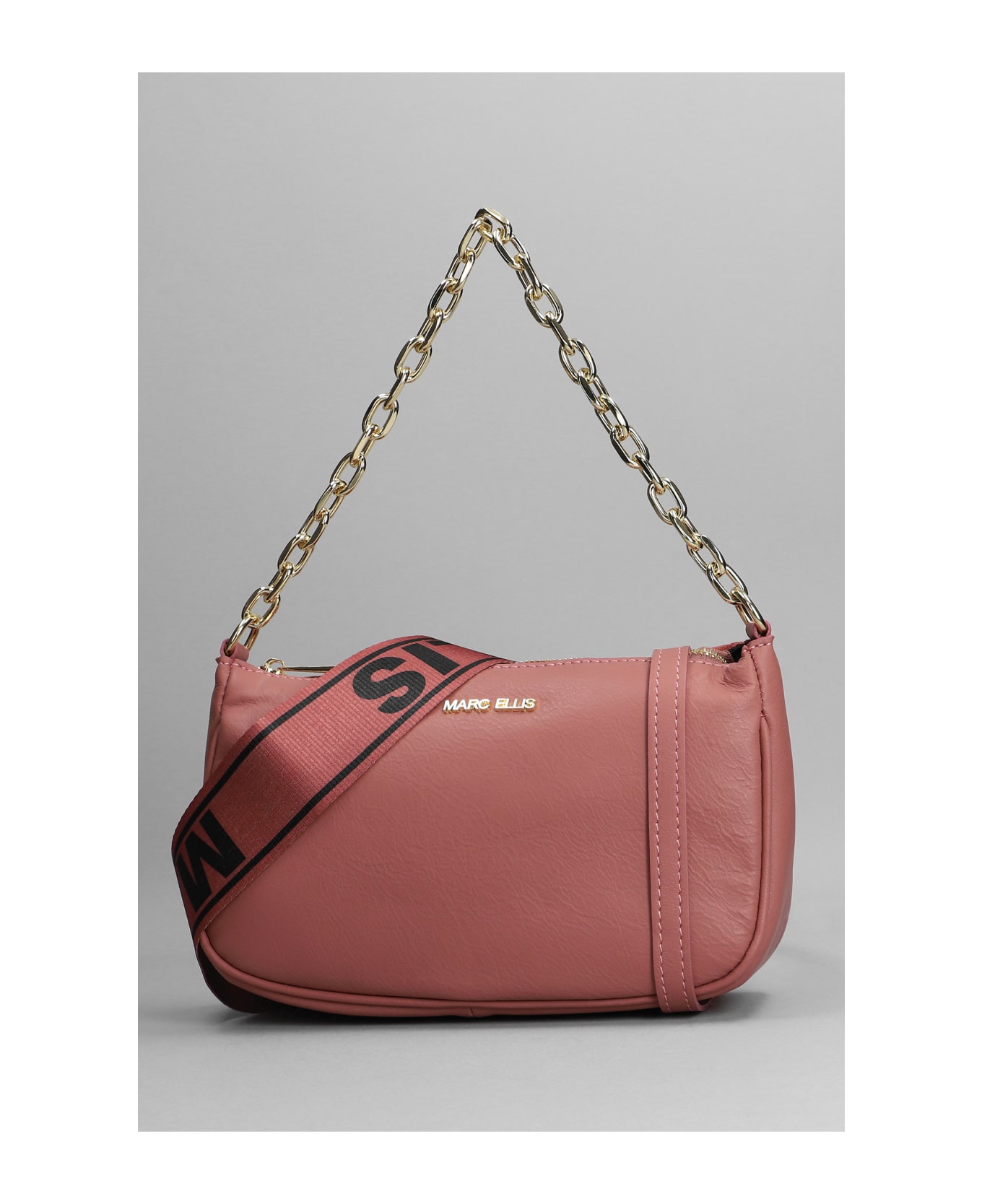 Marc Ellis Lolita Shoulder Bag In Rose-pink Leather - rose-pink