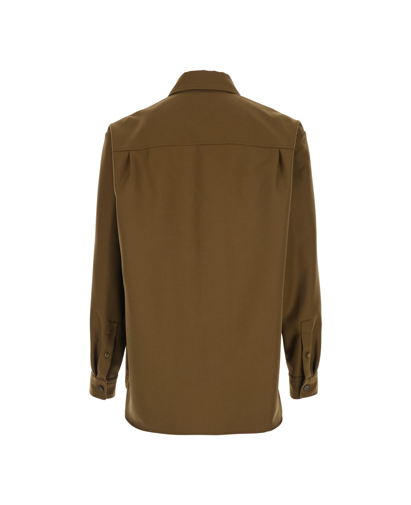 A.P.C. Brown Jacket With Classic Collar And Buttoned Cuffs In Wool Blend Man - Brown