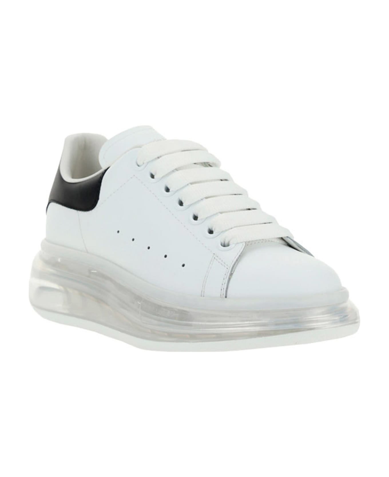 Alexander McQueen Oversize Leather Sneakers - White - Black