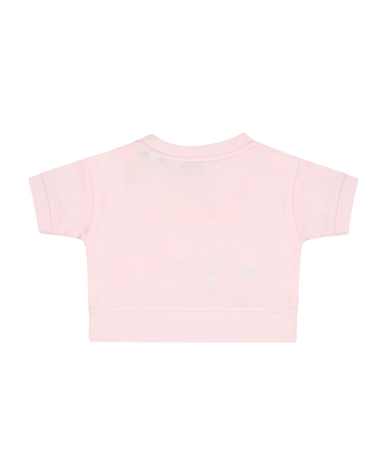 Burberry Pink T-shirt For Newborn With Logo Print - Pink