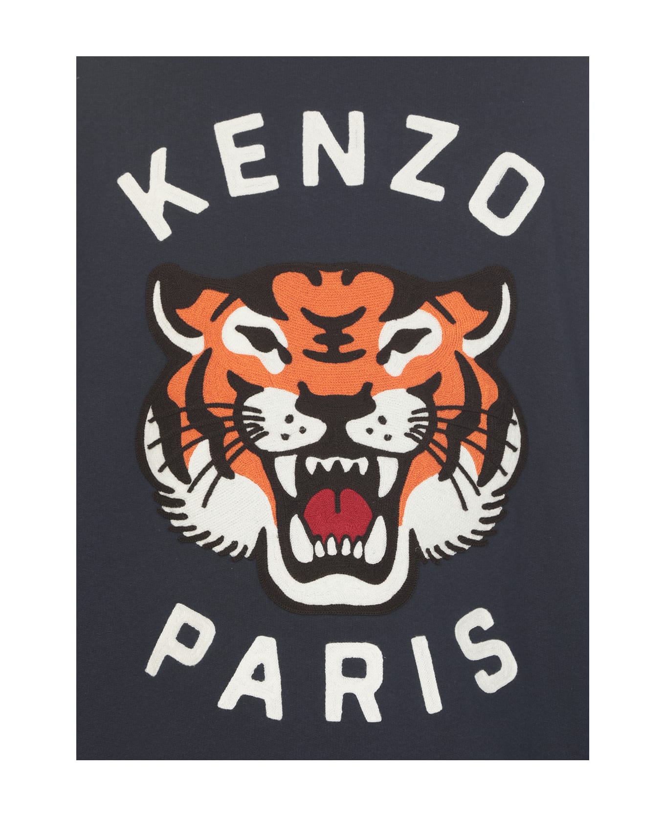Kenzo Lucky Tiger Embroidered Oversize Sweatshirt - Blue