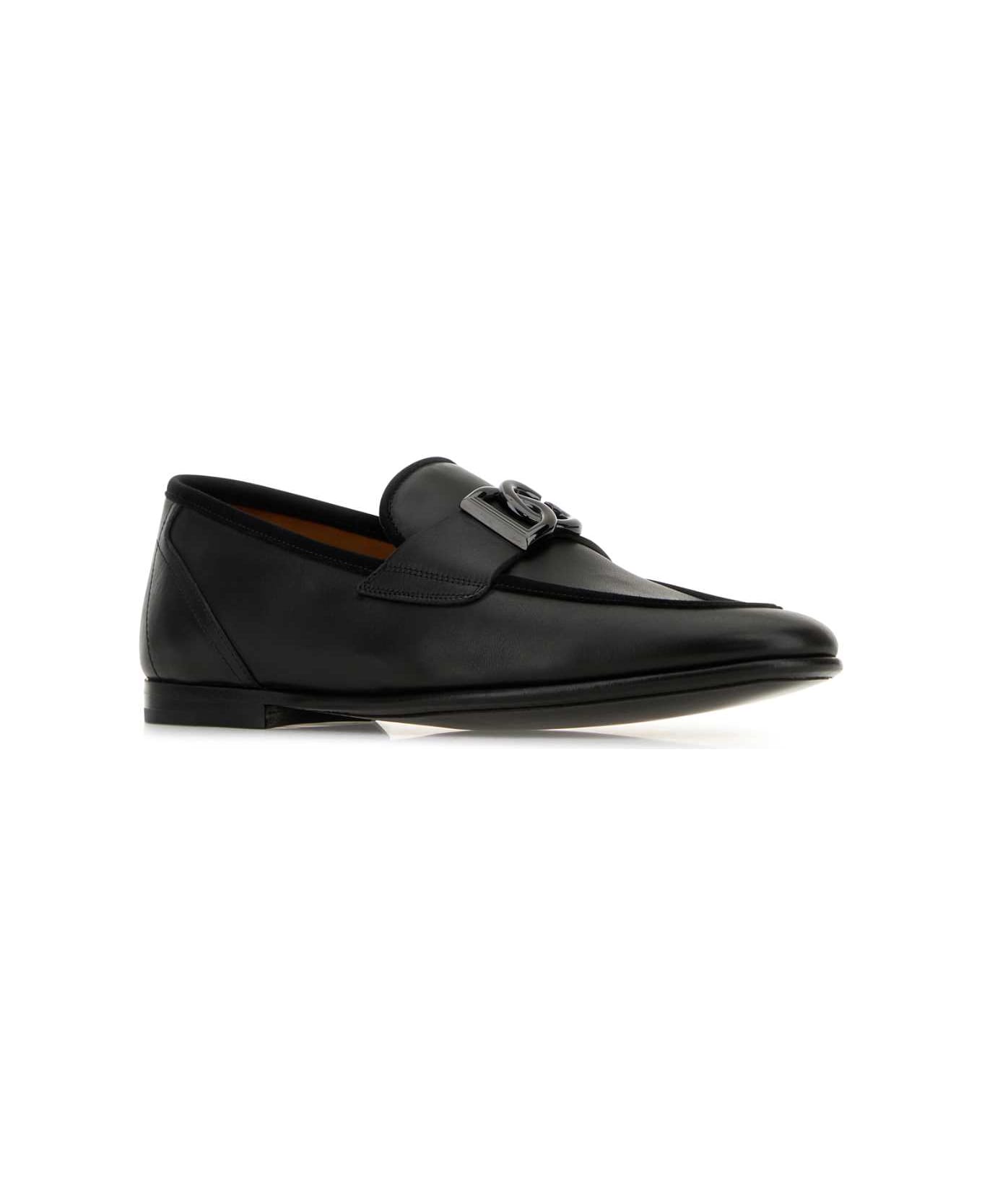 Dolce 
Gabbana Leather Loafers - NERO