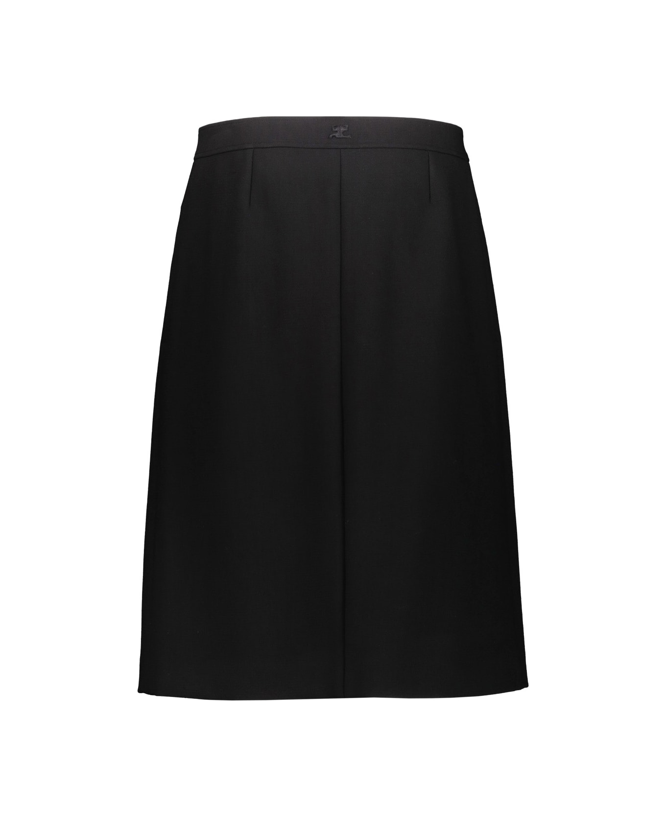 Courrèges Double Pokets Crepe Skirt - Black スカート