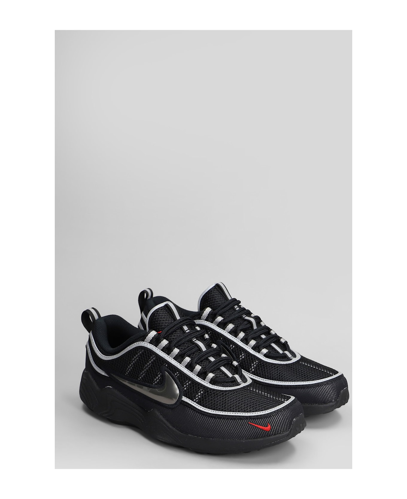 Nike Air Zoom Spiridon Sneakers In Black Leather And Fabric - black