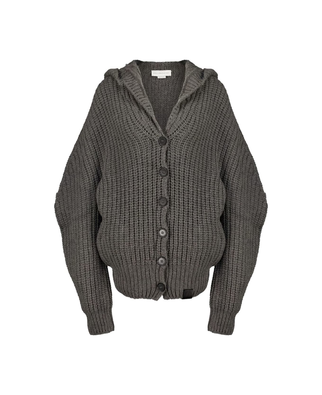 Stella McCartney Wool Hooded Cardigan - Grey