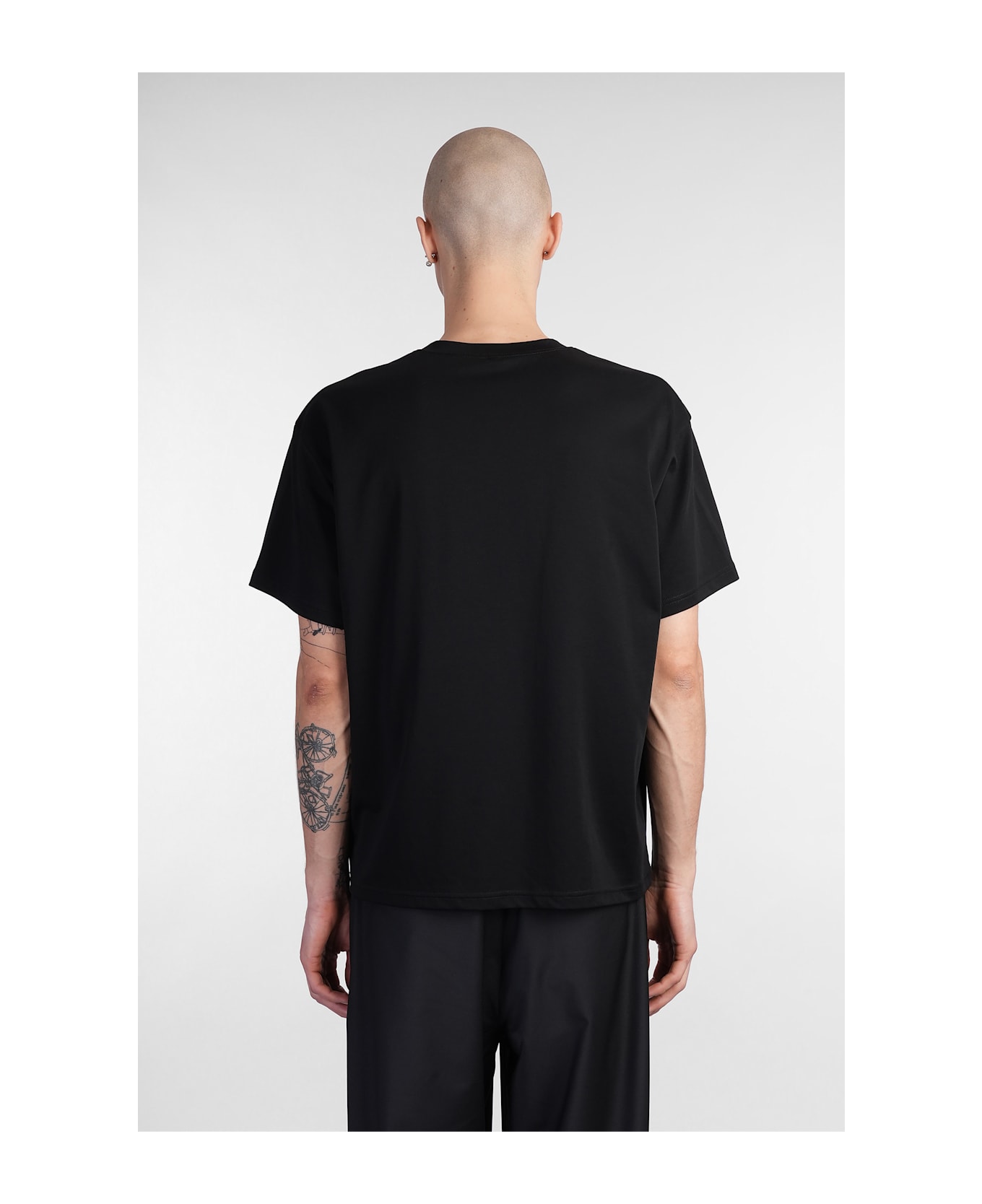Attachment T-shirt In Black Cotton - black シャツ