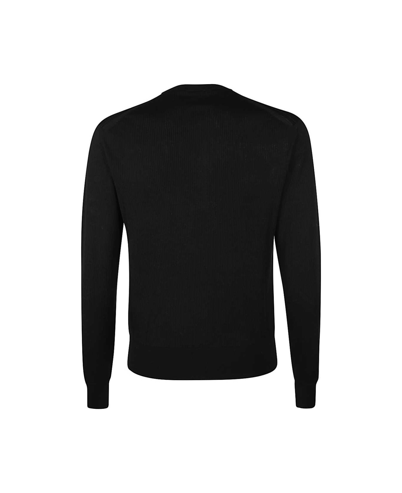 Tom Ford Cotton-silk Blend Crew-neck Sweater - black