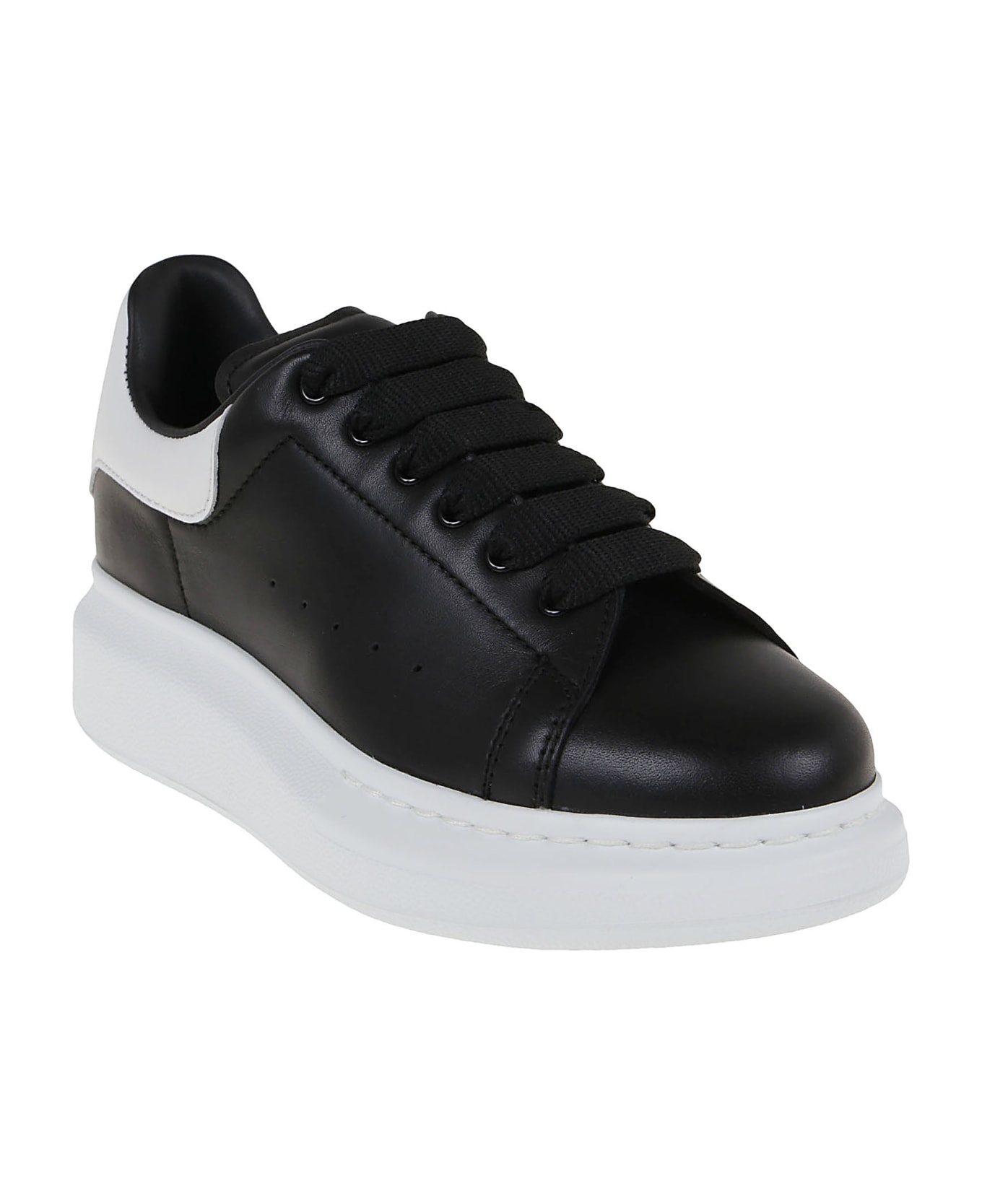 Alexander McQueen Leather Upper And Ru - Black White