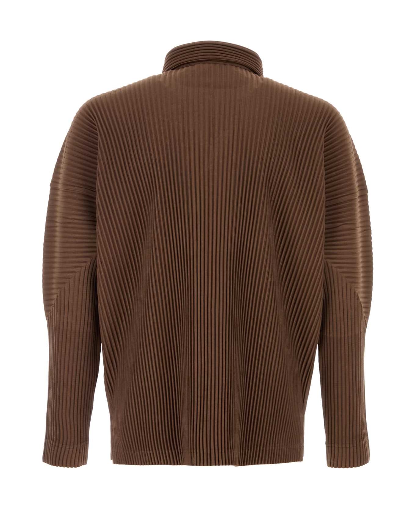 Homme Plissé Issey Miyake Brown Polyester Shirt - MIDNIGHTBLUE