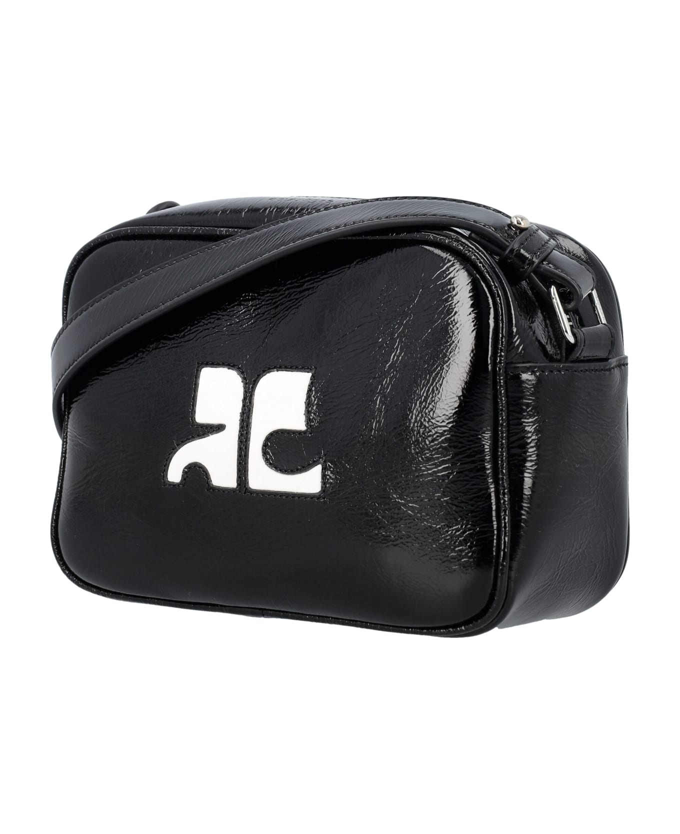 Courrèges Reedition Naplack Camera Bag - BLACK