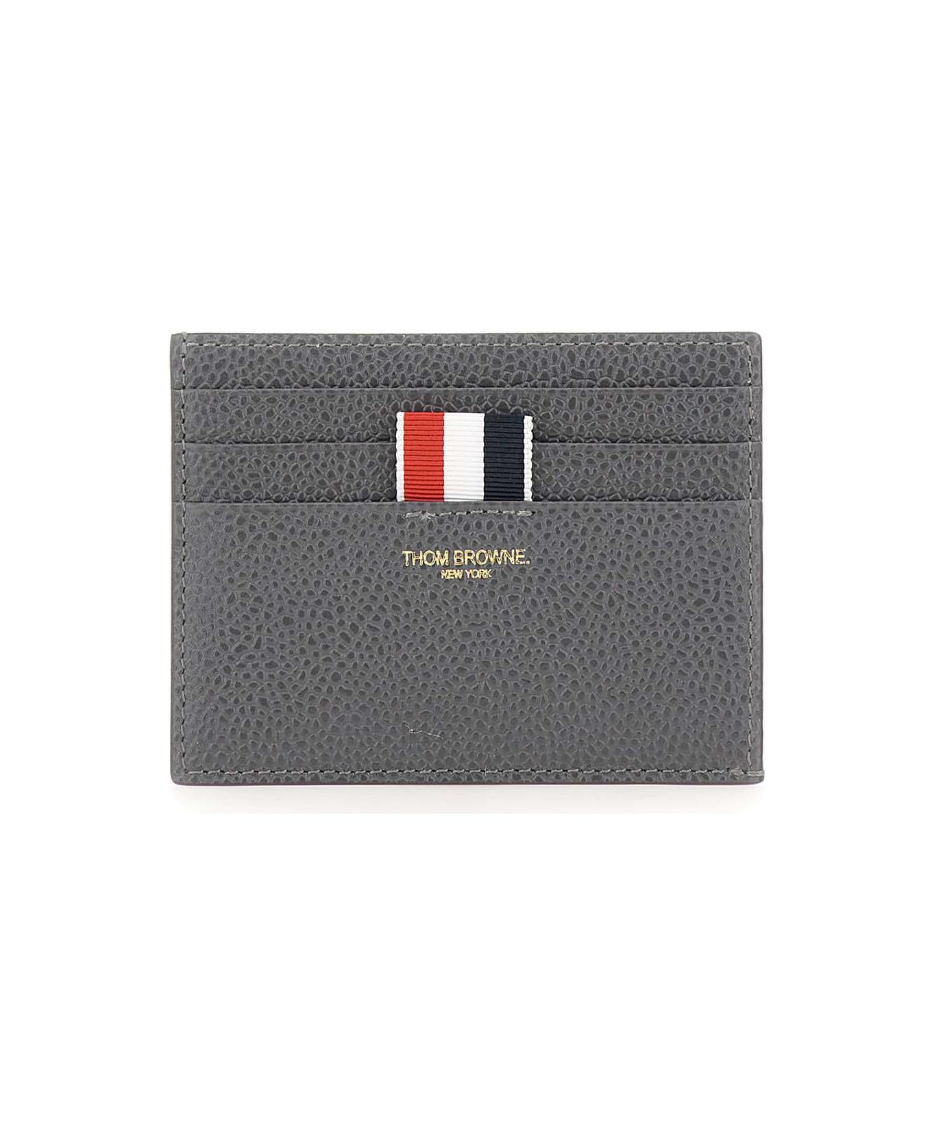 Thom Browne Leather 'card Holder' - Charcoal