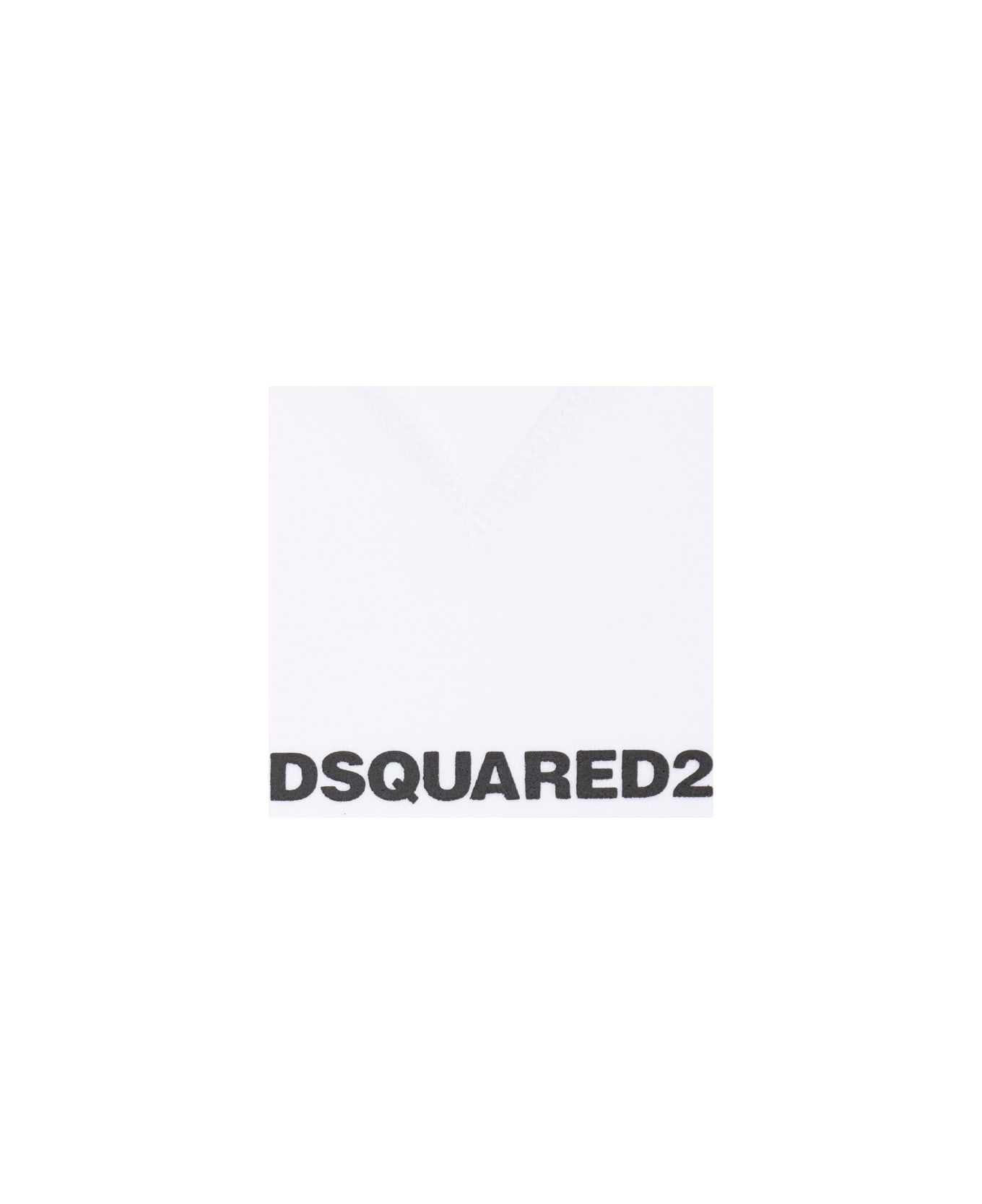 Dsquared2 White Crewneck Sweatshirt With Logo Lettering On The Front In Cotton Boy - White