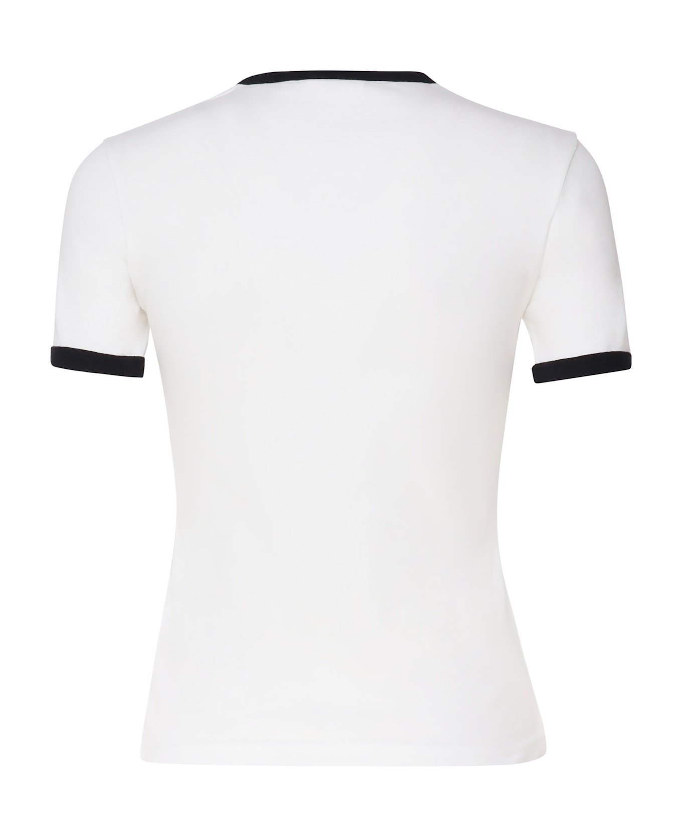 Courrèges Cotton T-shirt - HERITAGE WHITE / BLACK