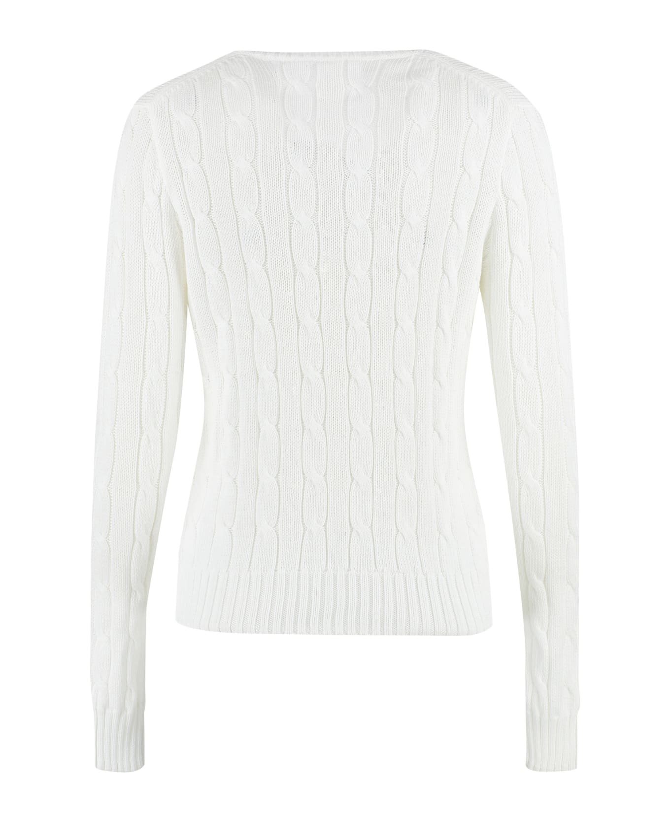 Ralph Lauren Cable Knit Sweater - White ニットウェア