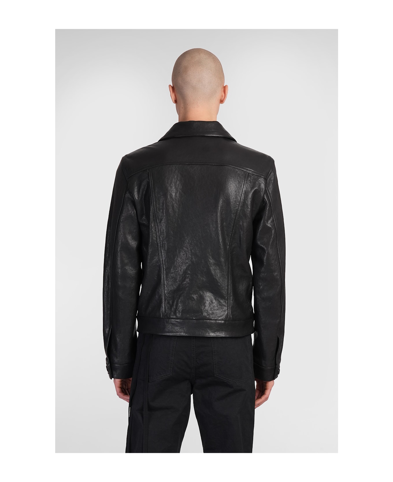 Ann Demeulemeester Ebbe Leather Jacket In Black Leather - black