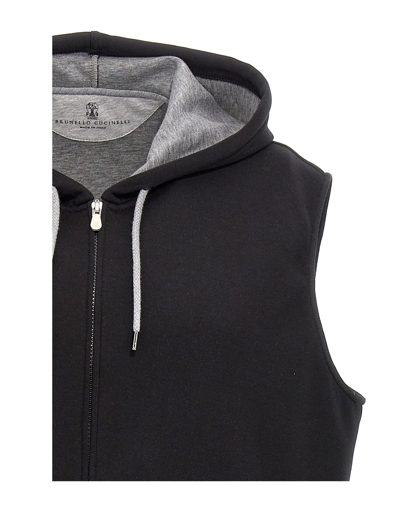 Brunello Cucinelli Hooded Vest - Black  