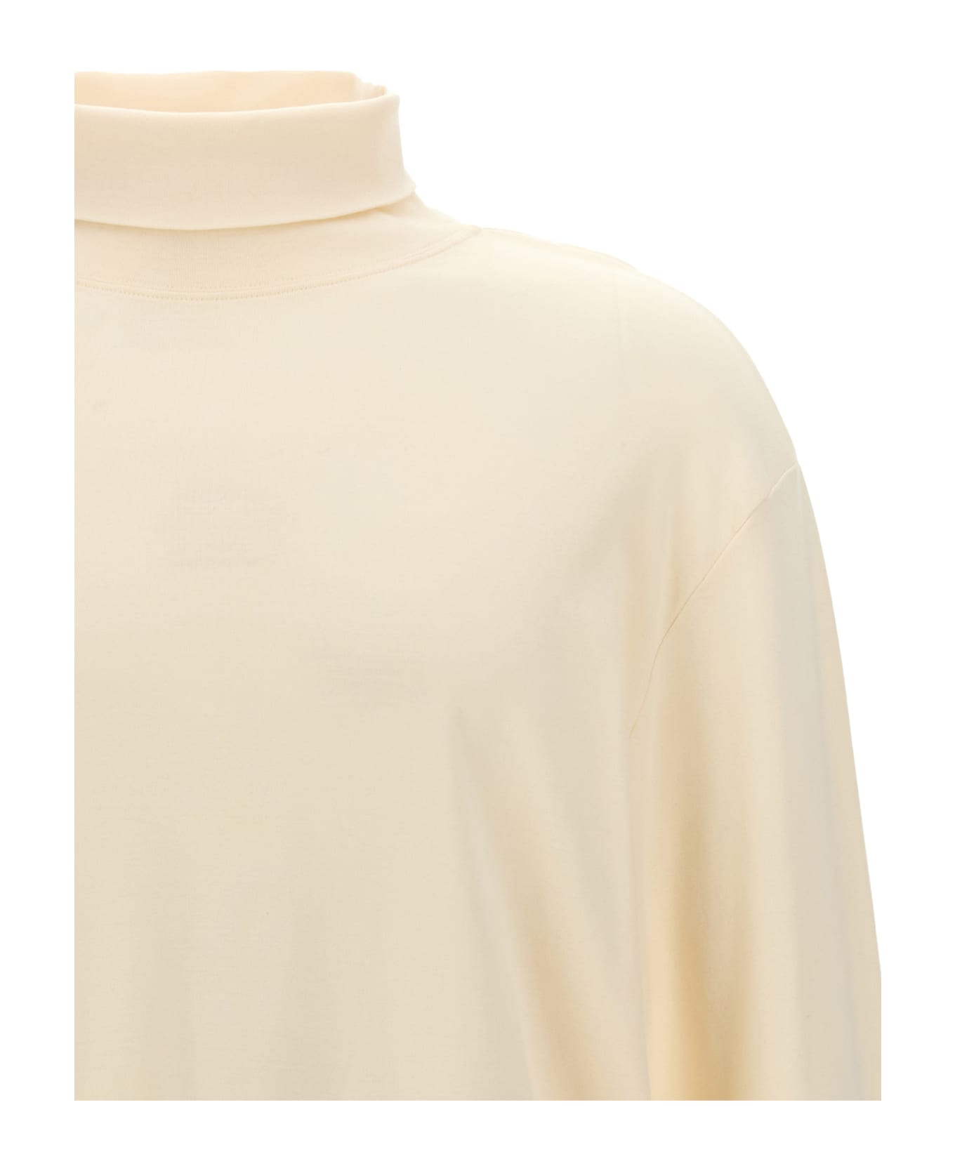 Lemaire Cotton Turtleneck Sweater - White