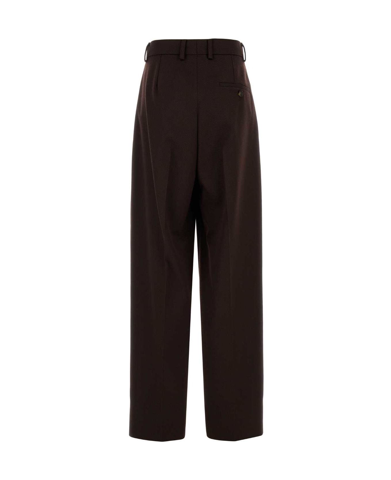 Stella McCartney Dark Brown Twill Pant - RAISIN
