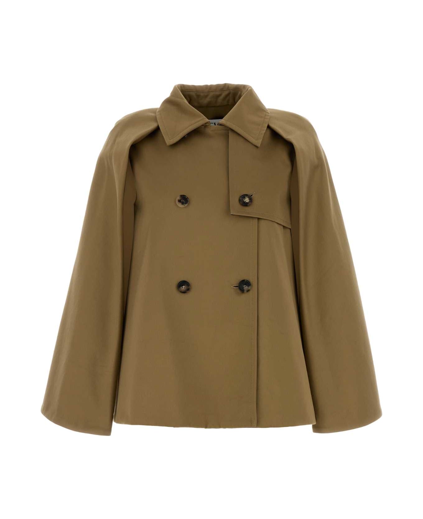 Loewe Camel Gabardine Cape - BEIGE