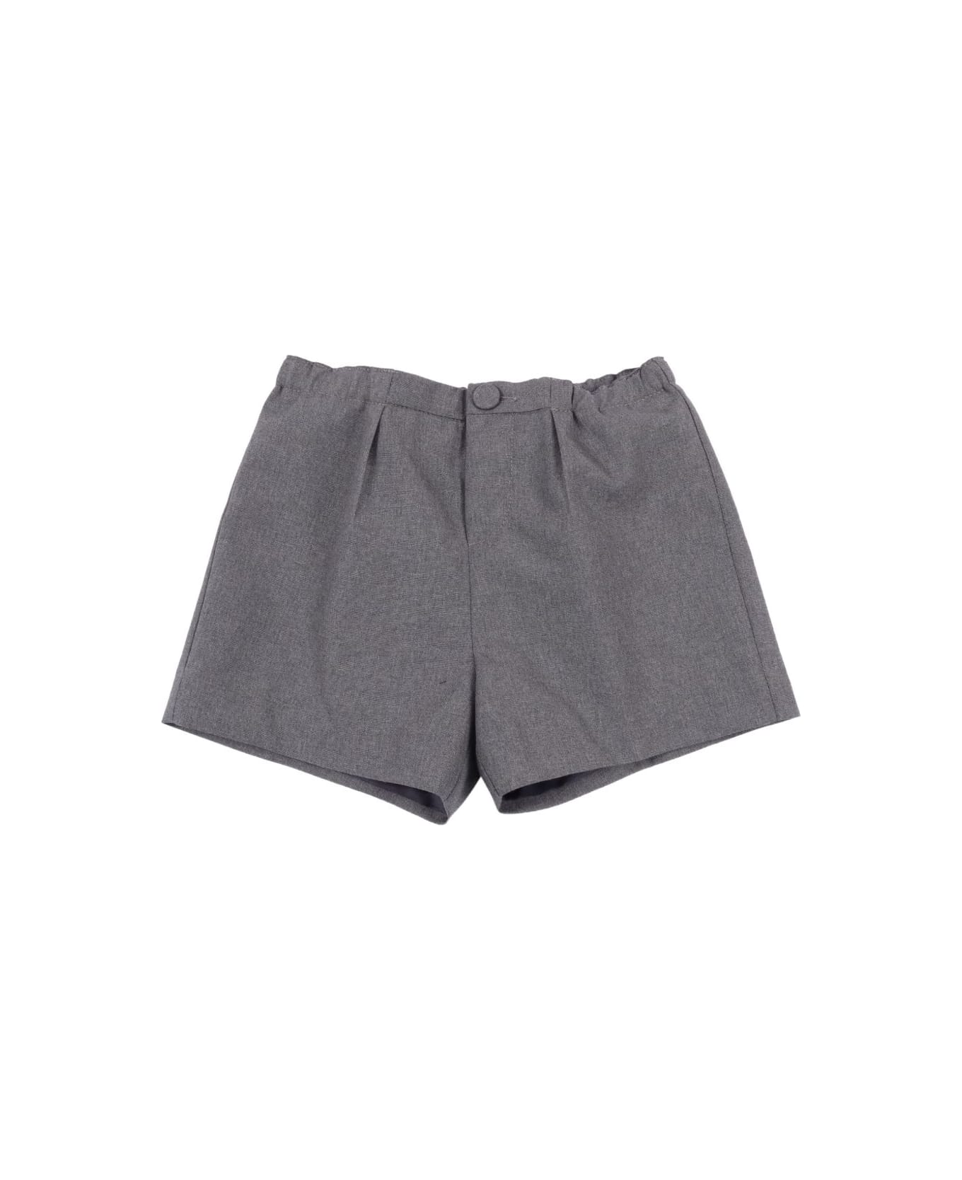 Gucci Kids Wool Shorts With Elastic Waist - Grey