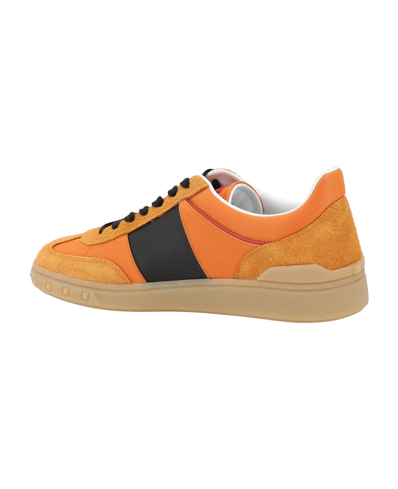 Valentino Garavani Leather Sneaker - PUMPKINNEROCORALRED