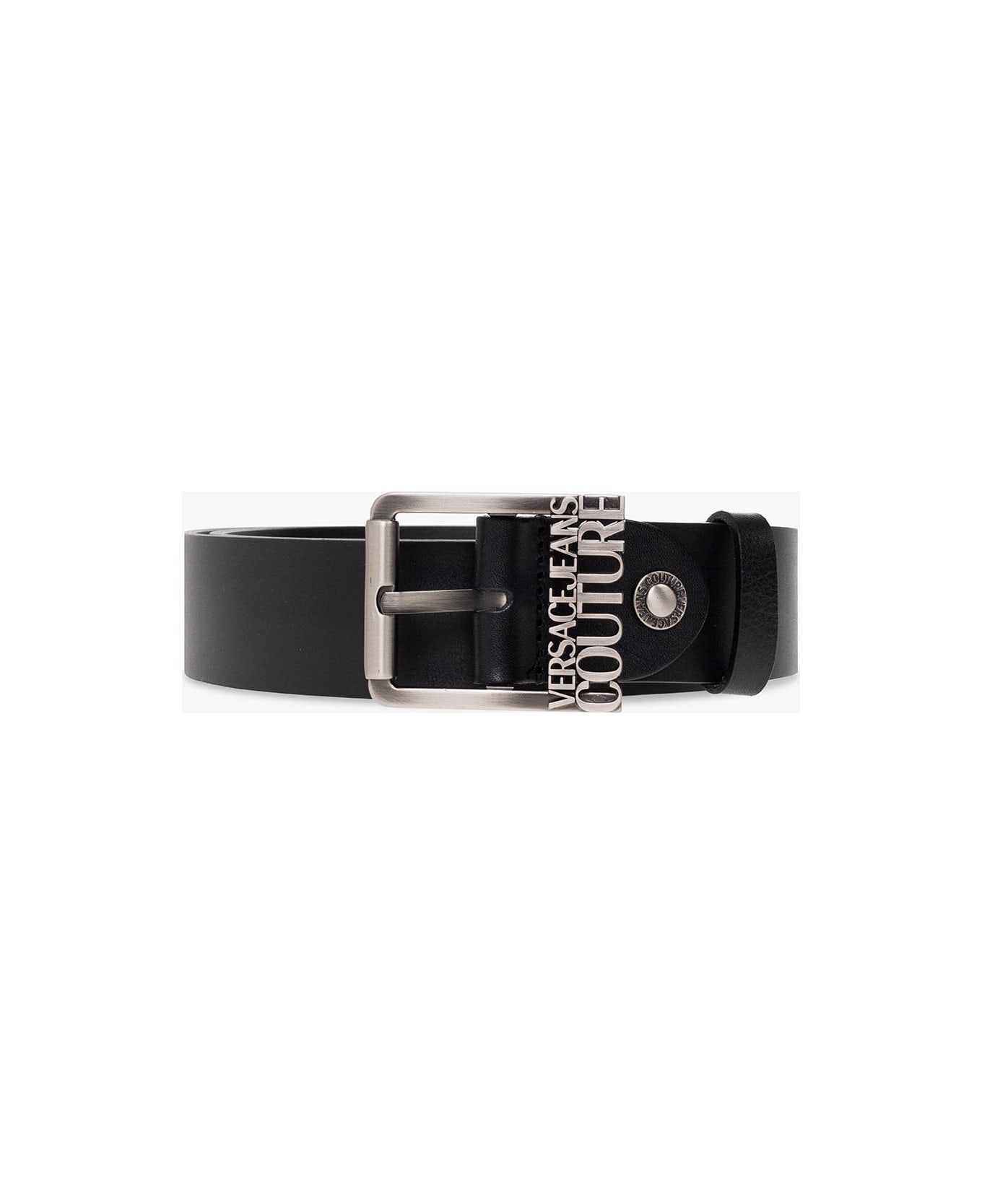 Versace Jeans Couture Leather Belt - XU XVENT Svarta 3 tums fodrade shorts