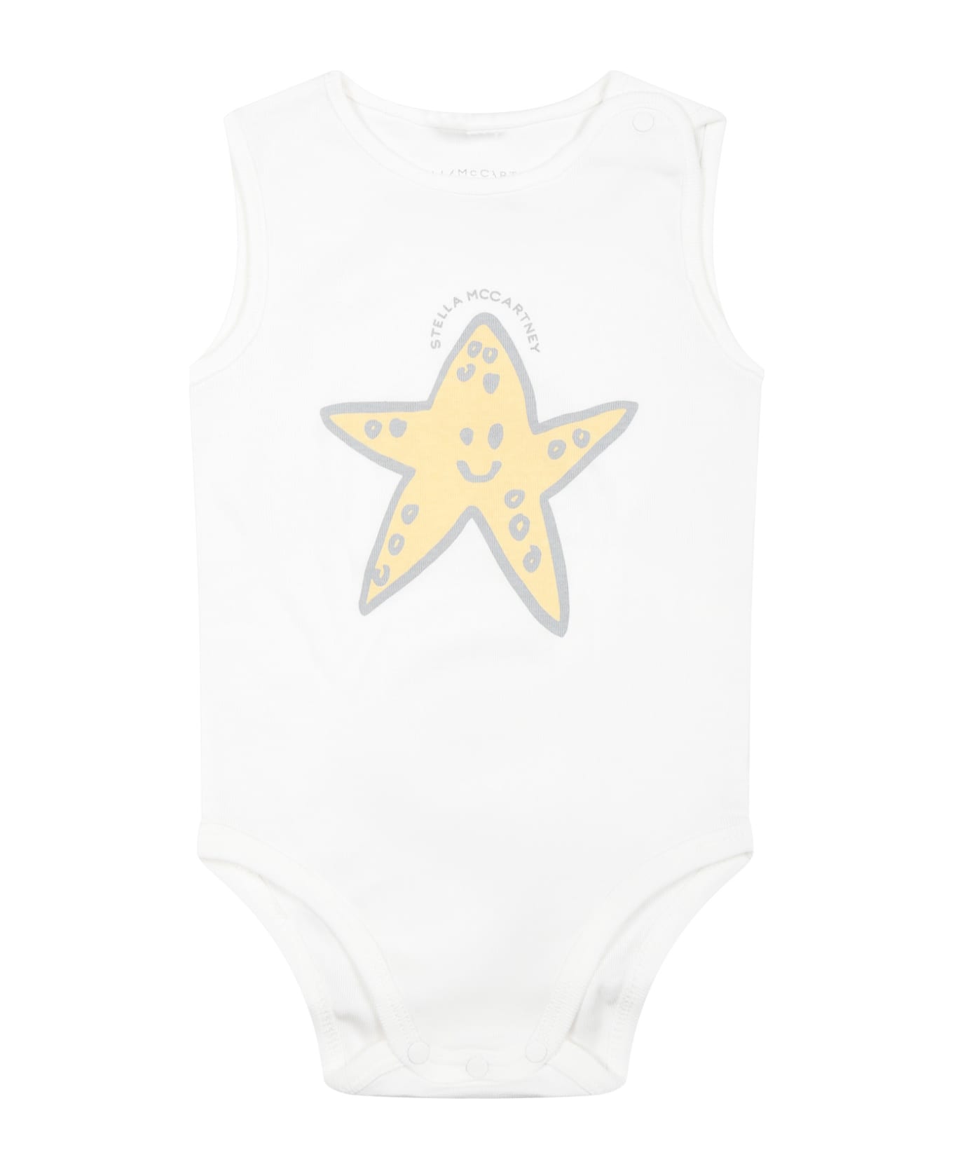 Stella McCartney Kids Ivory Set For Babykids With Starfish - Ivory ボディスーツ＆セットアップ