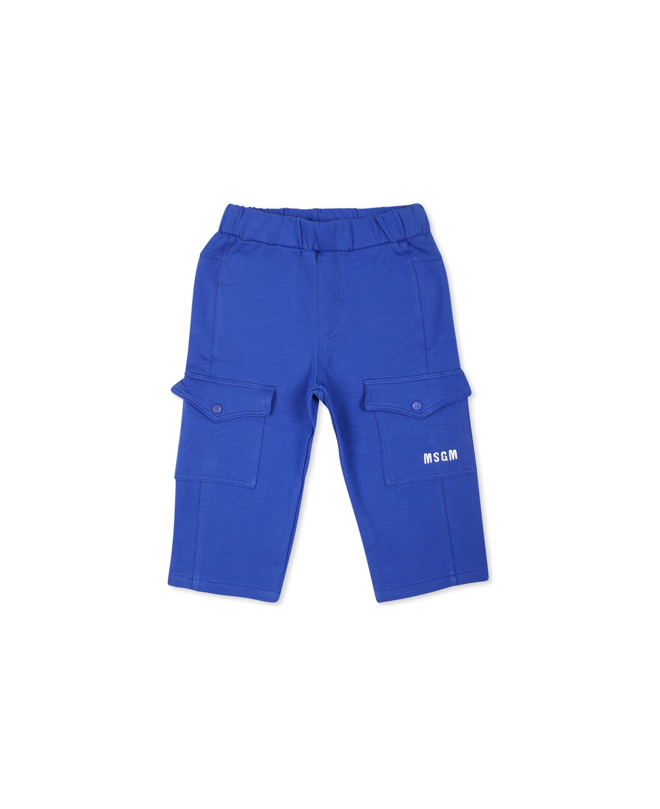 MSGM Royal Blue Cargo Pants For Baby Boy - Blue