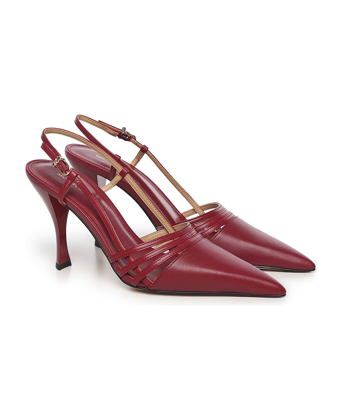 MICHAEL Michael Kors Haisley Leather Slingback - Mulberry
