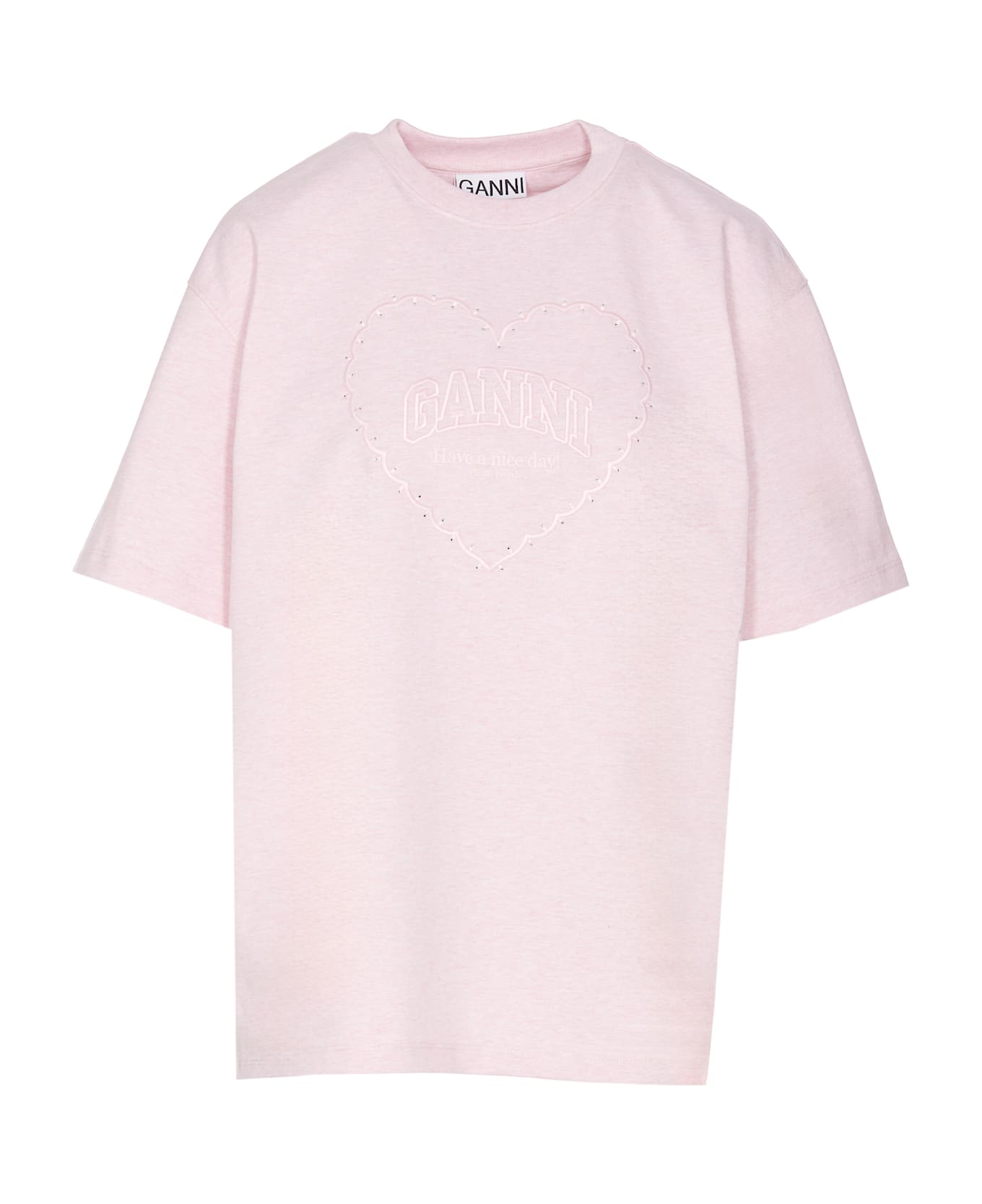 Ganni Heavy T-shirt - Pink