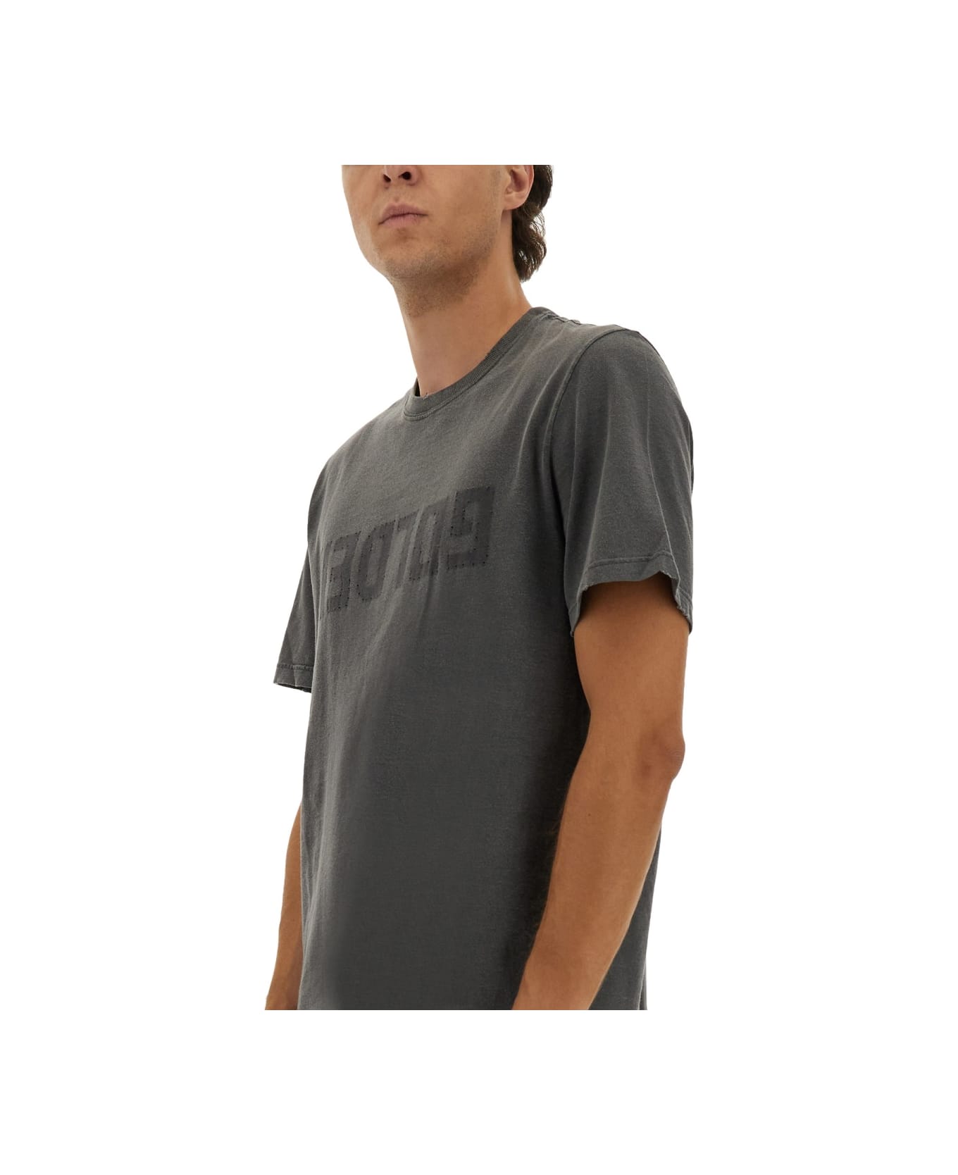 Golden Goose Cotton T-shirt - CHARCOAL