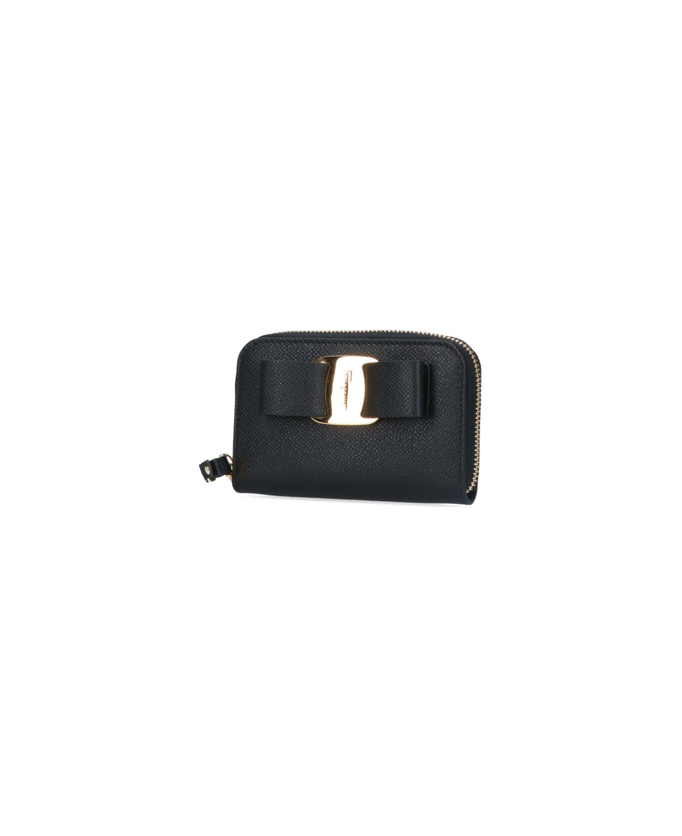 Ferragamo 
fiocco Vara
 Business Card Holder - Black  