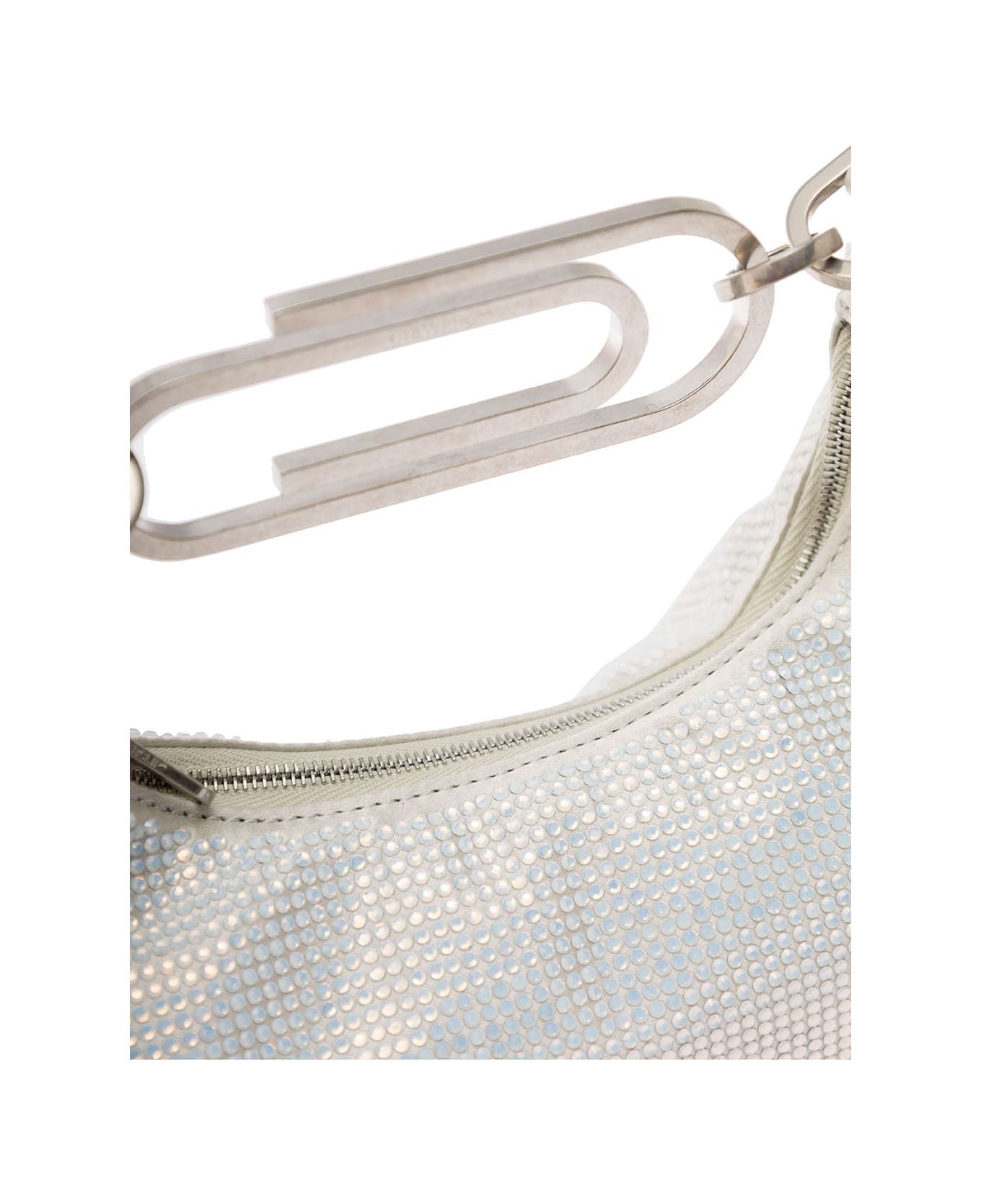 Off-White Paperclip Hobe Strass Bag - Metallic