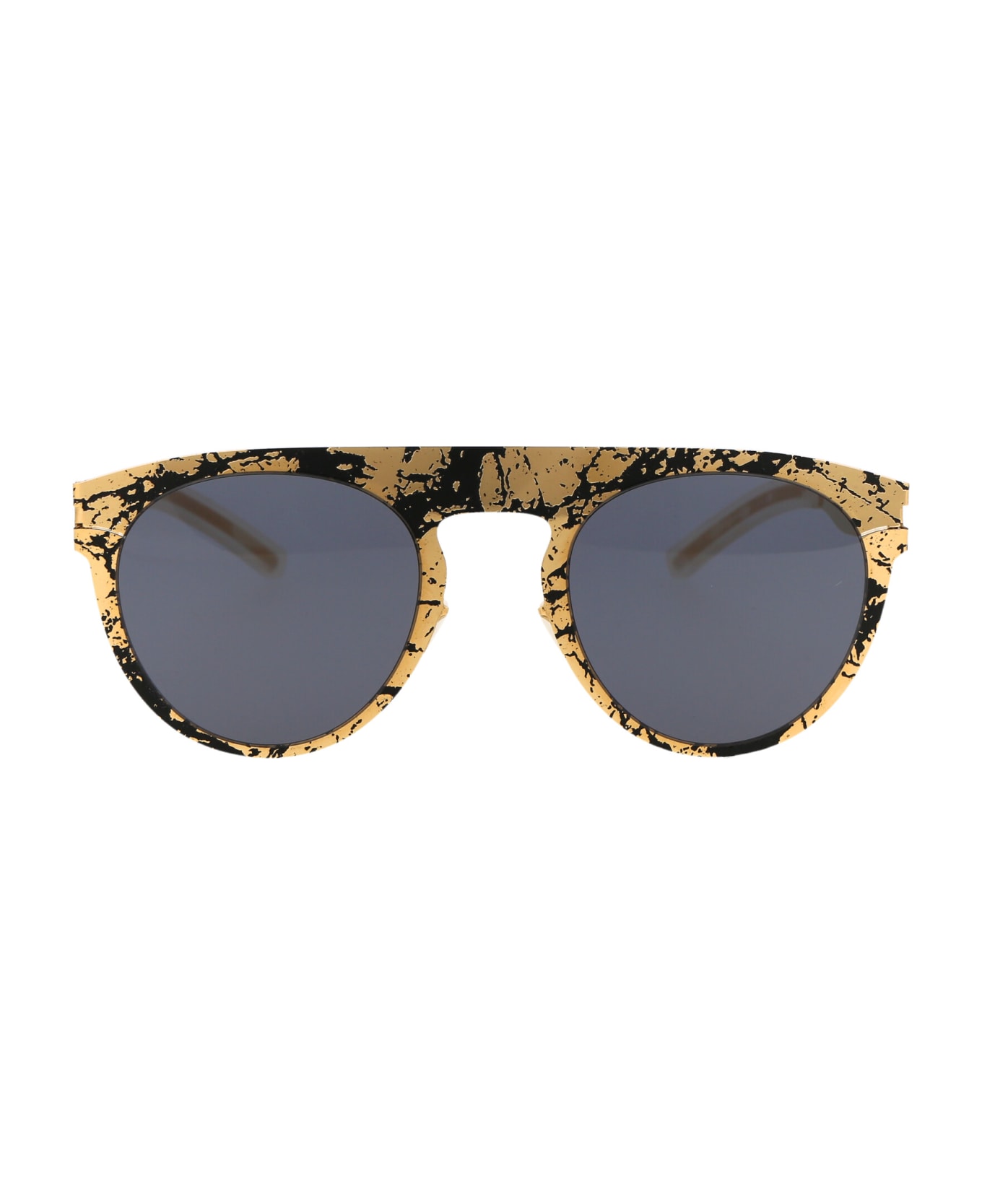 Mykita Mmtransfer004 Sunglasses - 267 GOLD BLACK STONE DARKGREY SOLID サングラス