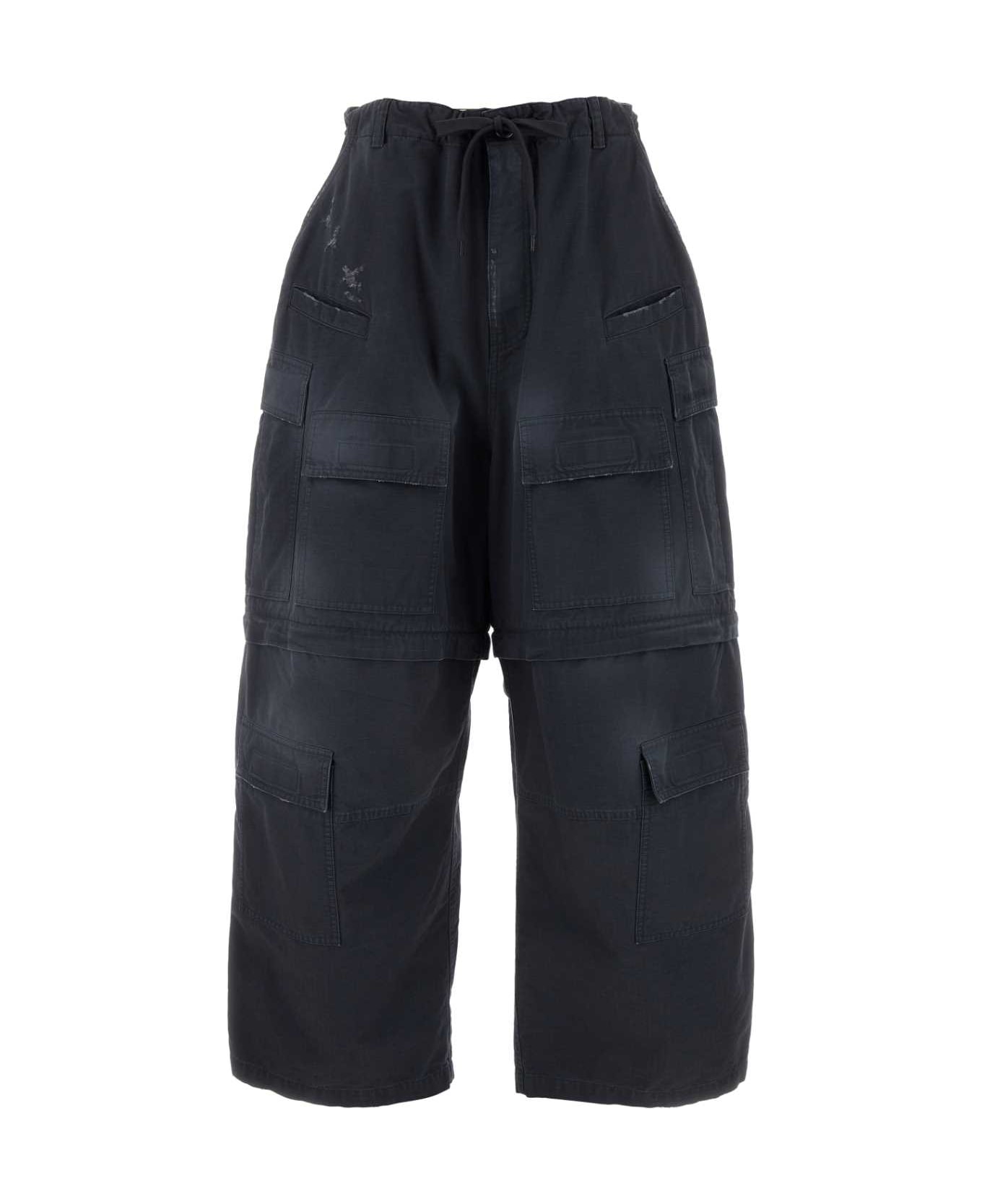 Balenciaga Charcoal Cotton Cargo Pant - ELEPHANTGREY