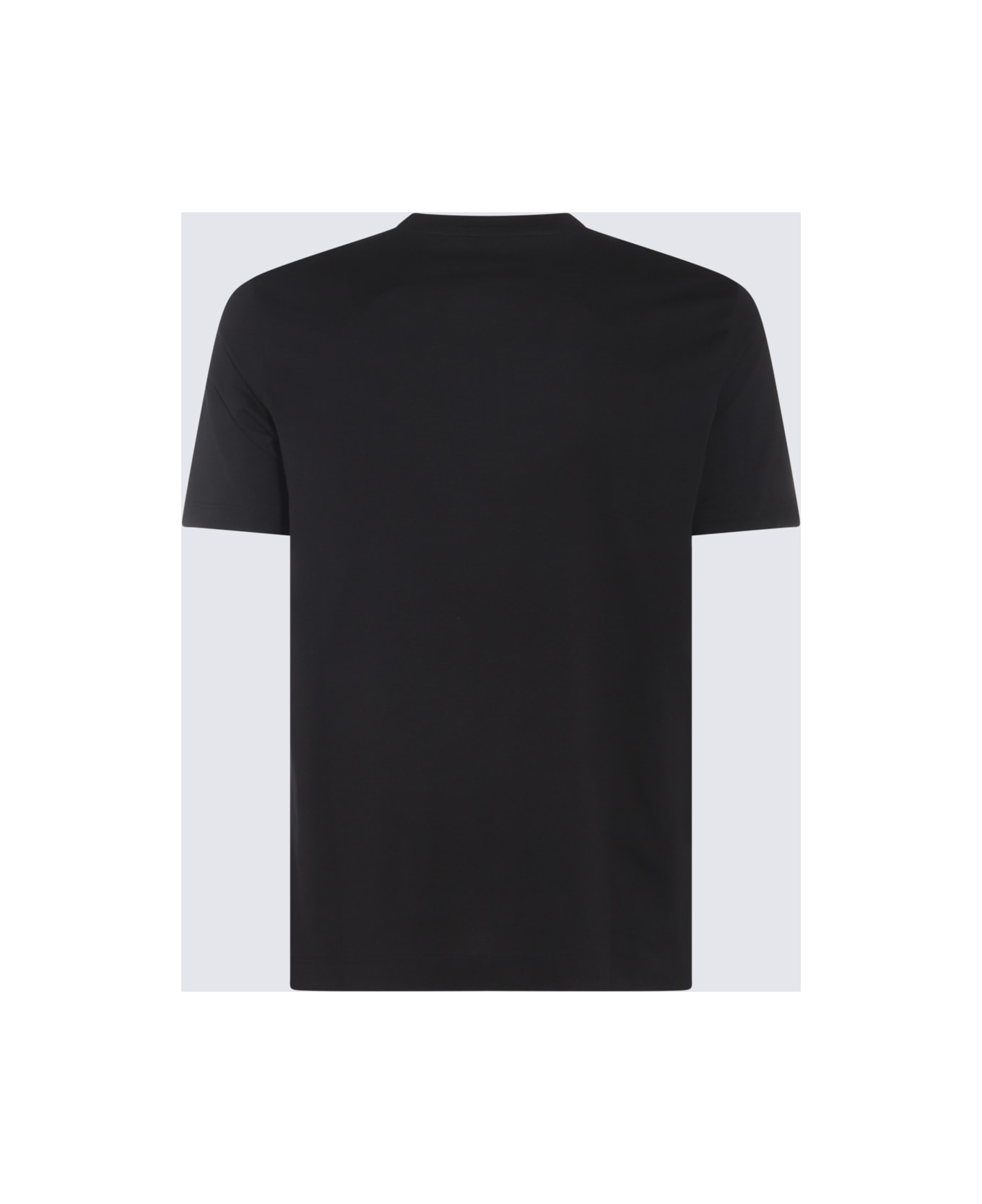 Cruciani Black Cotton T-shirt - Black