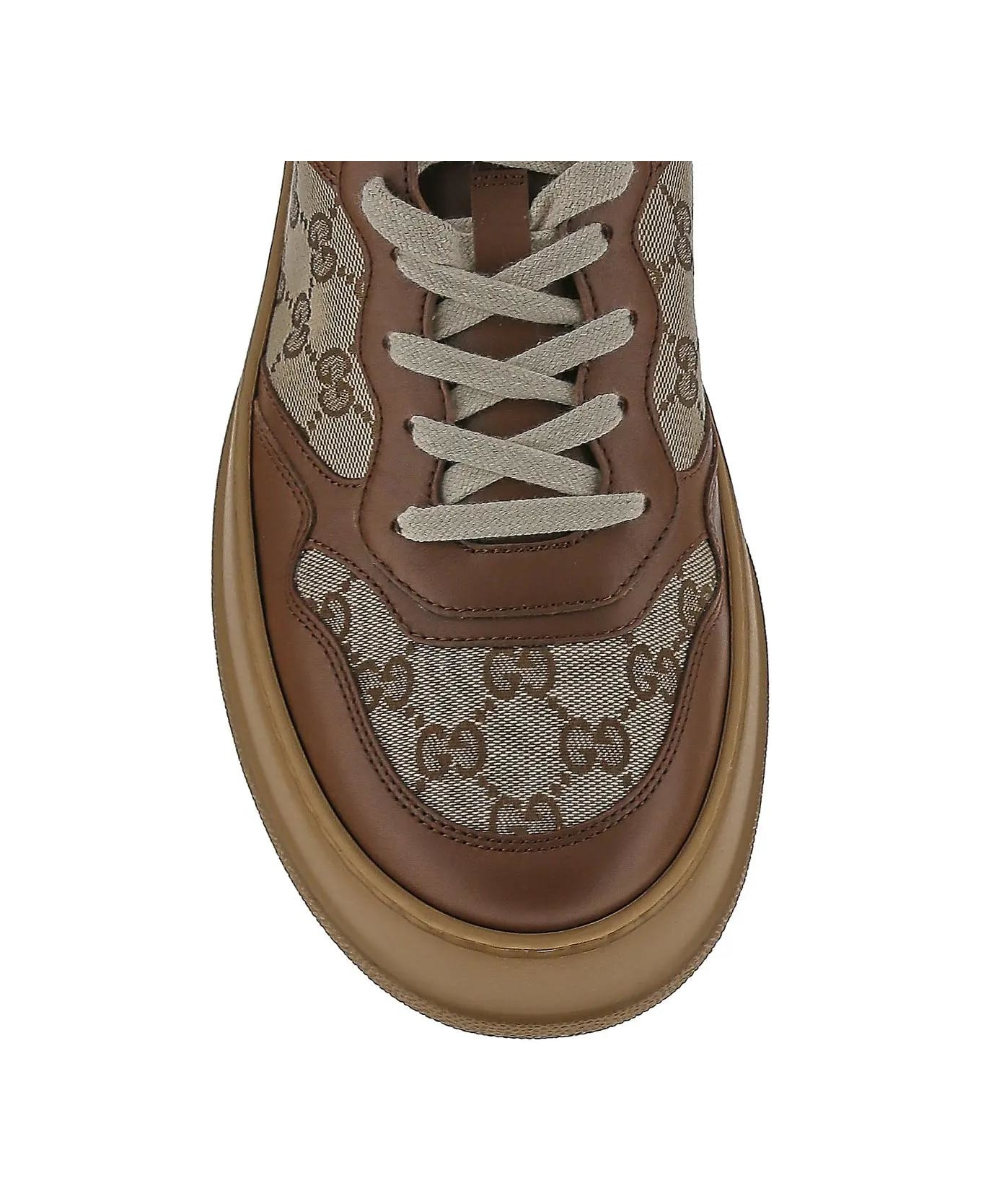 Gucci Gg Sneakers - Leather Brown