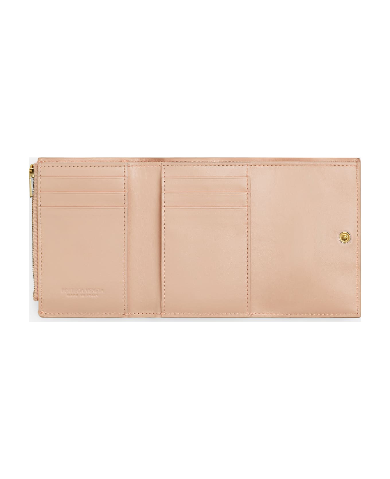 Bottega Veneta Tri-fold Leather Wallet - Pink 財布