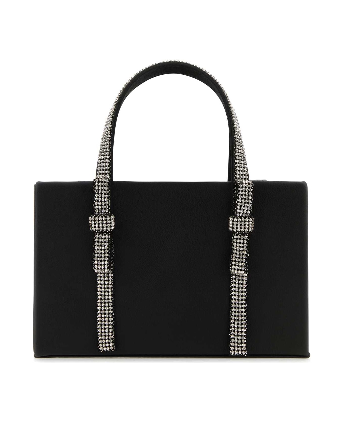 Kara Black Nappa Leather Handbag - BLACKWHITE