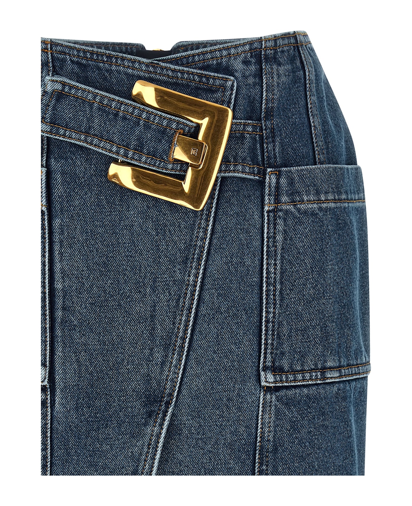 Balmain 'belted' Skirt - Blue