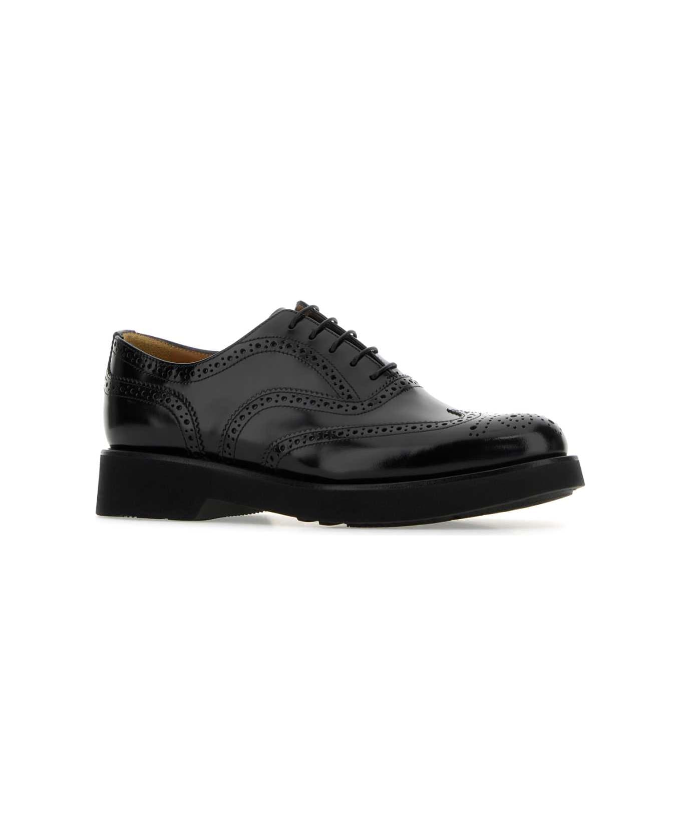 Church
s Black Leather Burwood Lace-up Shoes - BLACK