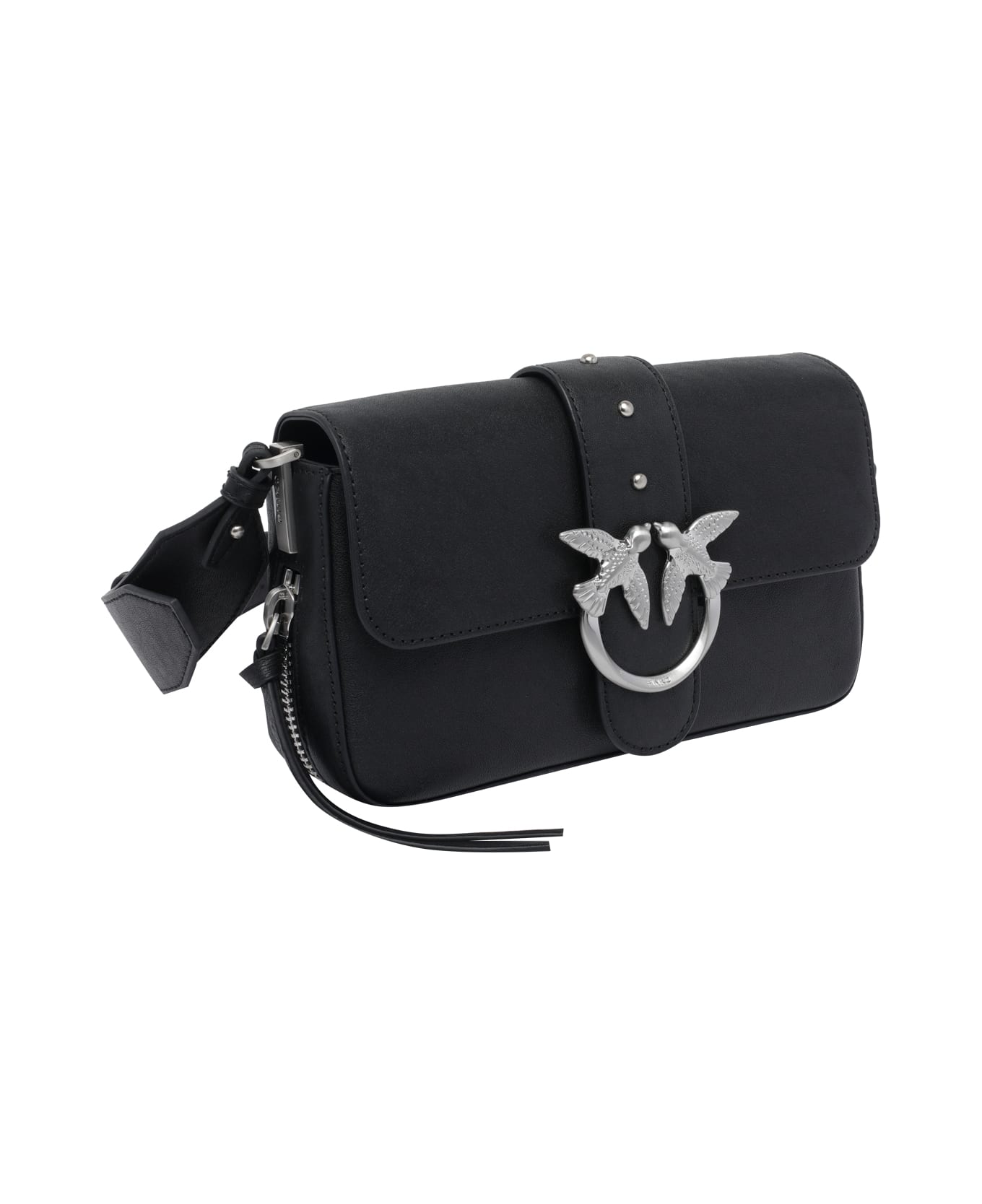 Pinko Mini Love One Slouchy Crossbody Bag - Black