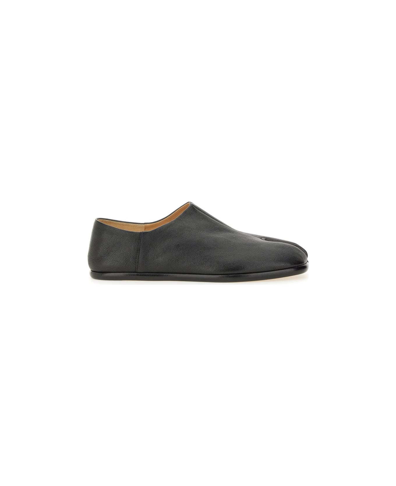 Maison Margiela Leather Tabi Mules - BLACK