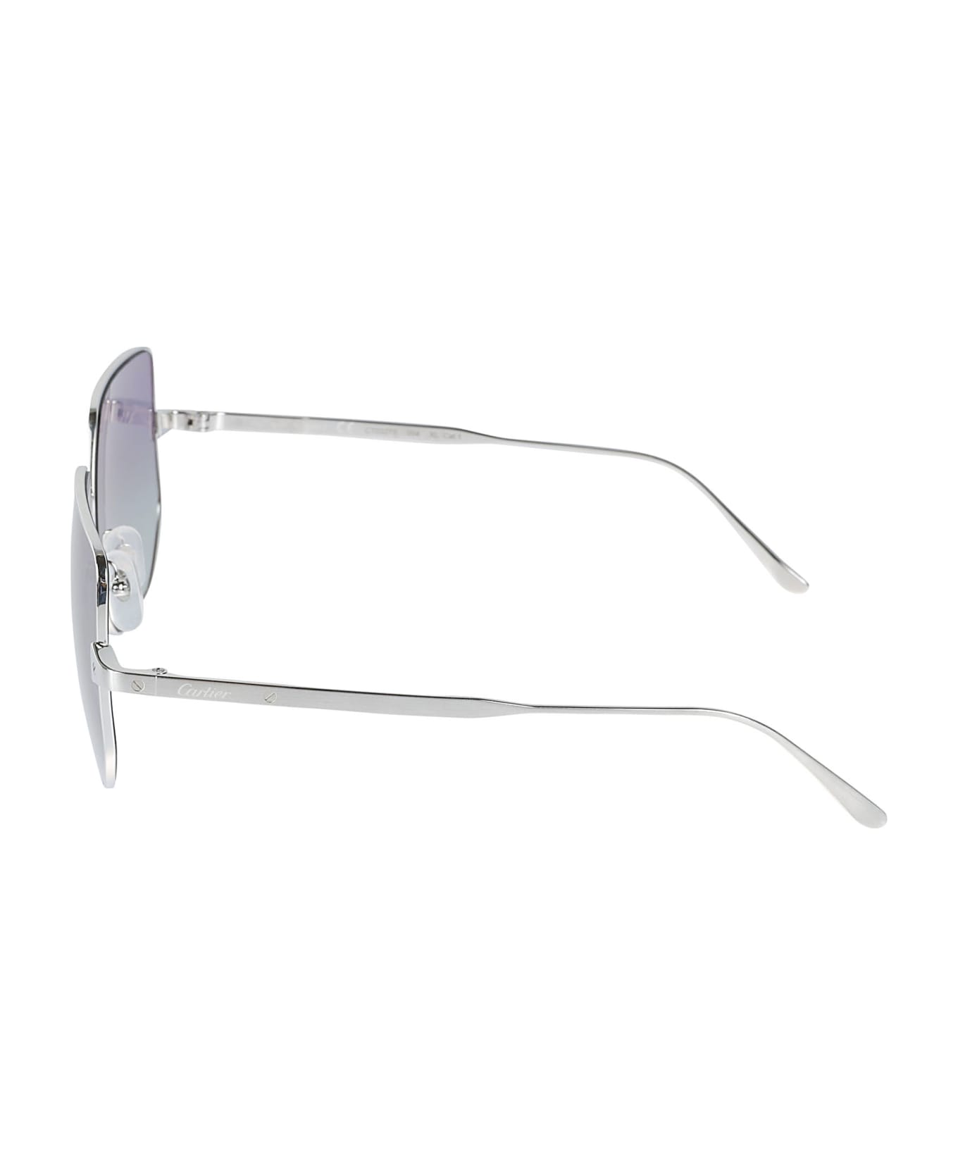 Cartier Eyewear Hexagon Frame Sunglasses Choo - Silver/Violet