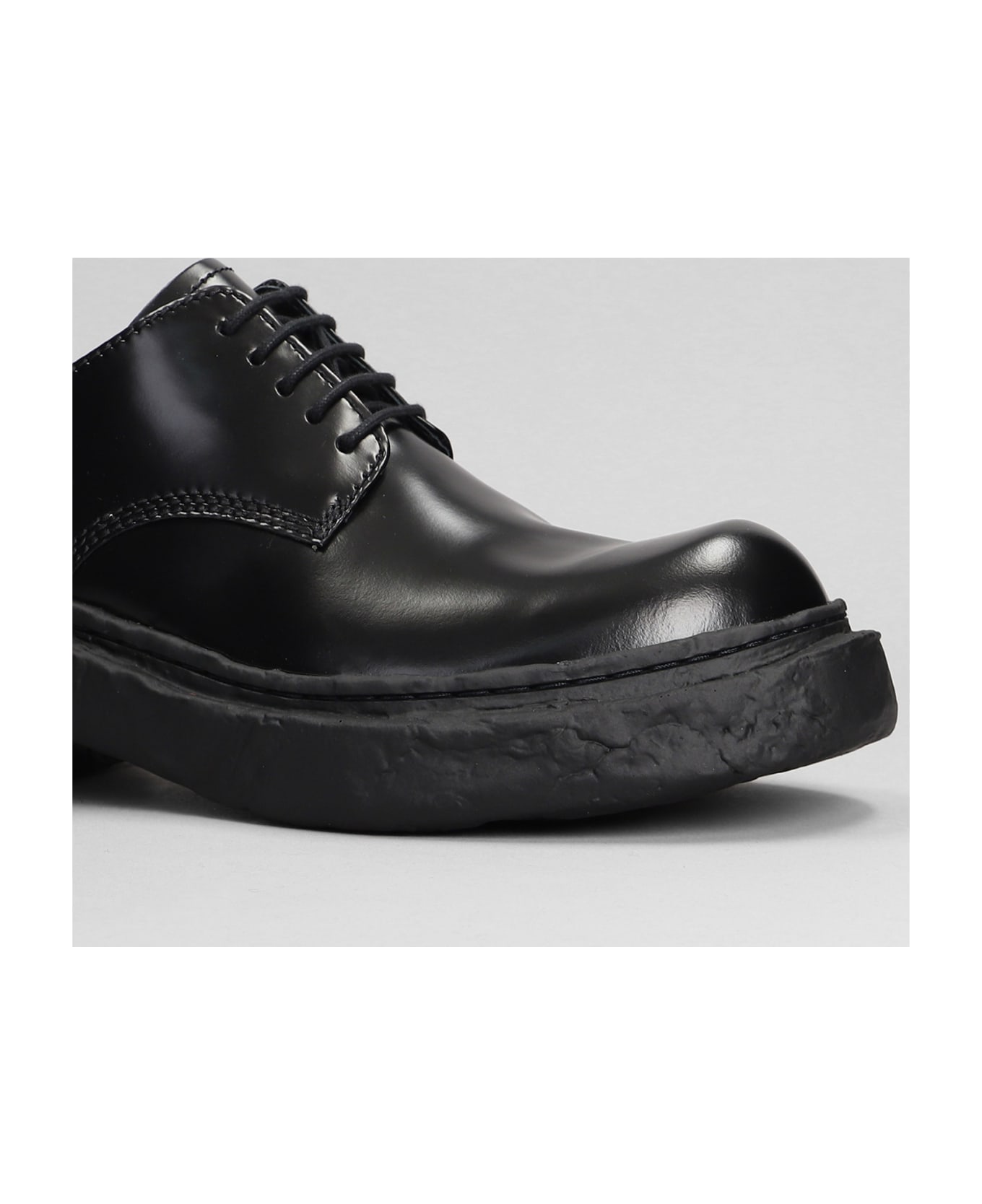 Camper Vamonos Lace Up Shoes In Black Leather - black レースアップシューズ