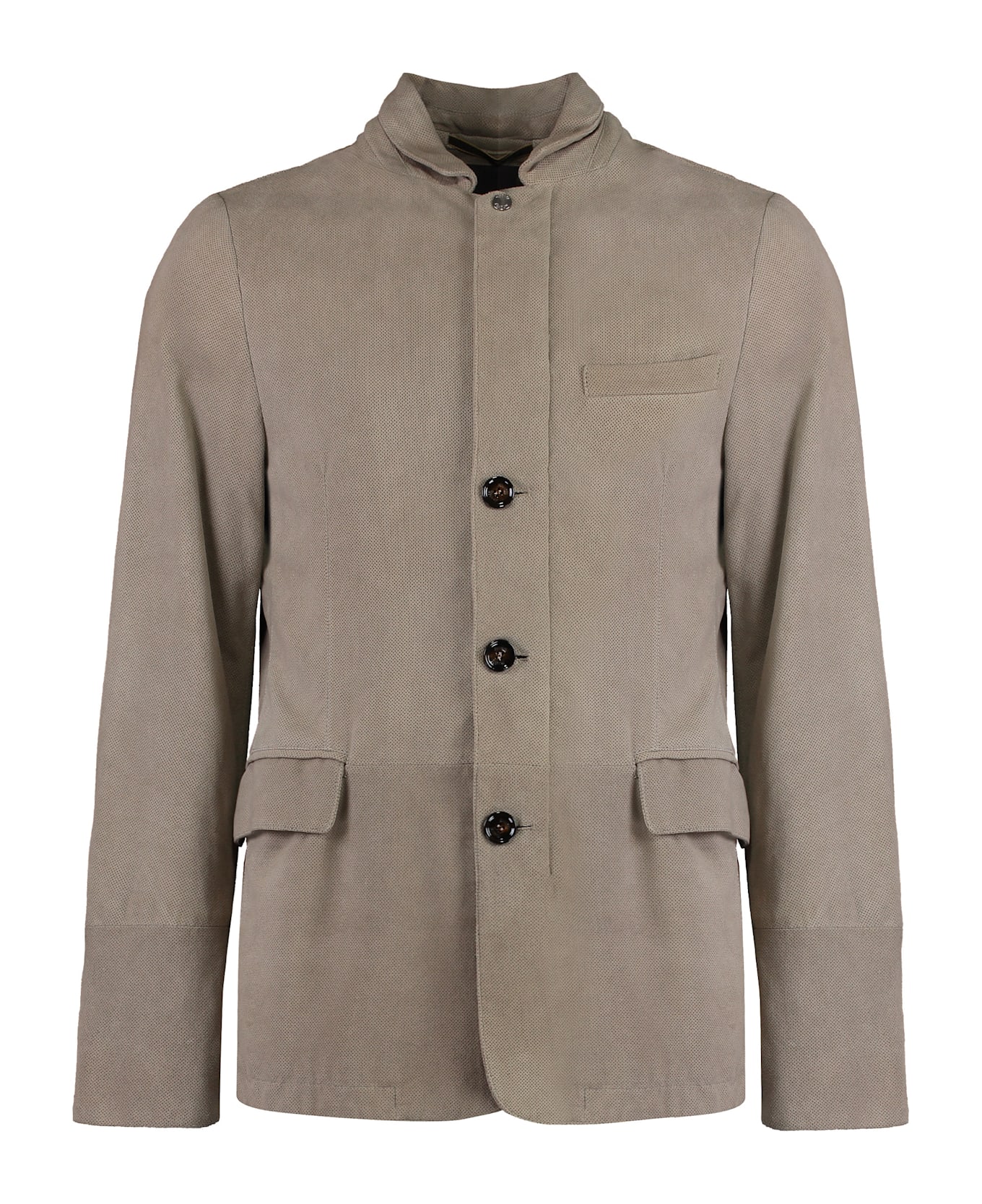 Moorer Tebaldo Leather Jacket - Beige